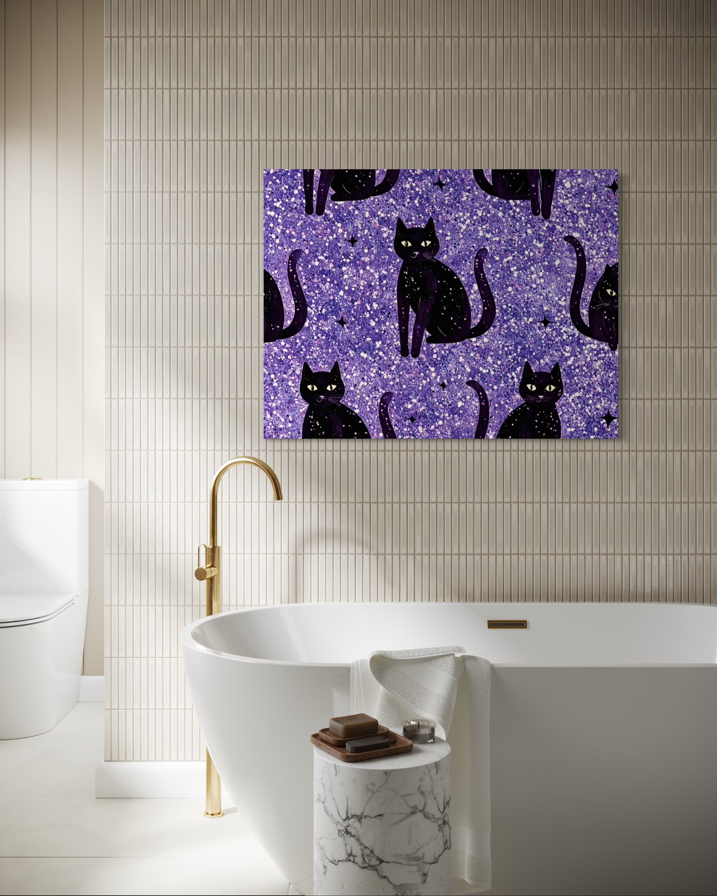 Sparkle Cat Pattern Print I