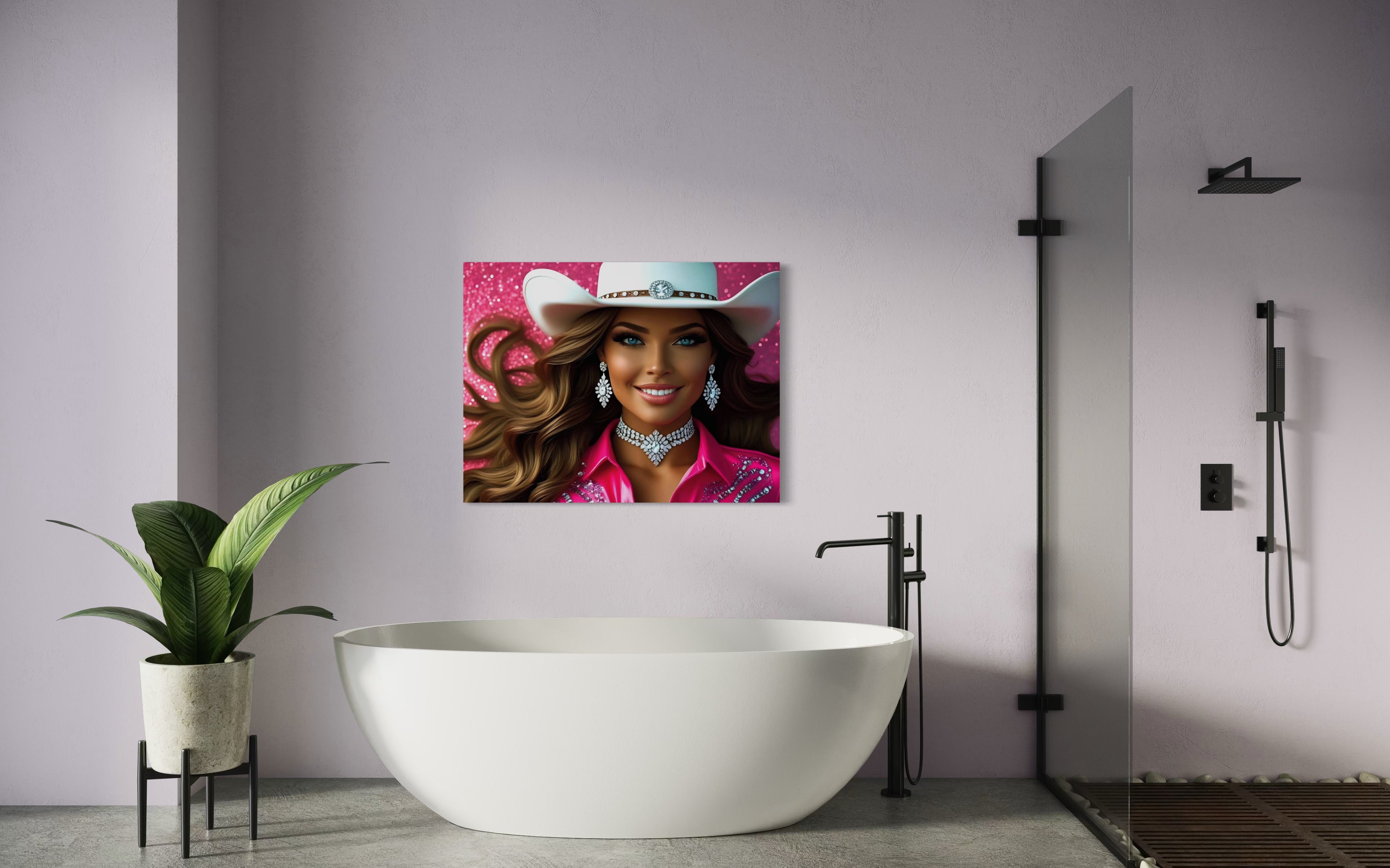 Cowgirl Princess - Brown Hair Museum Print