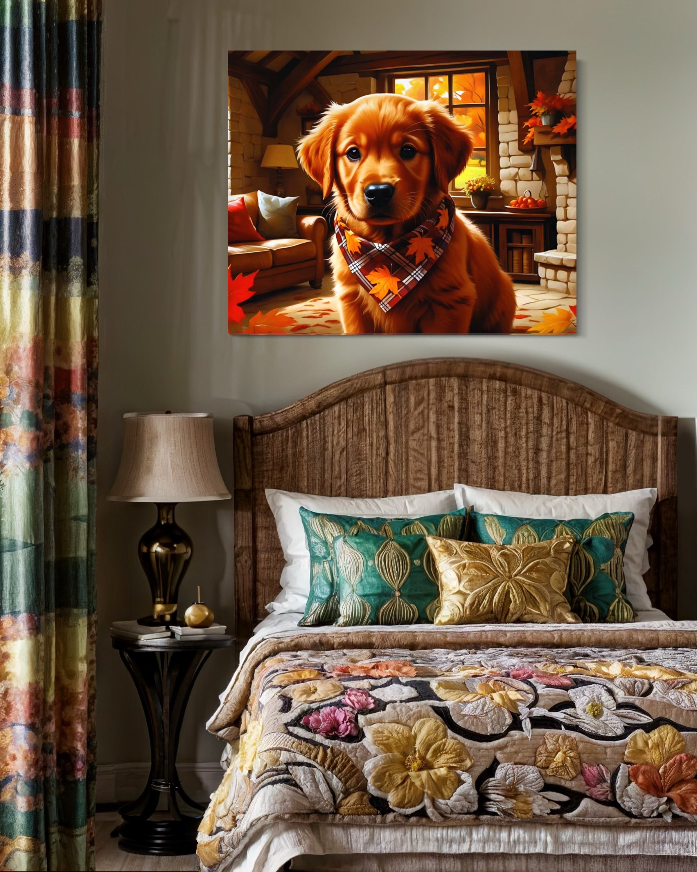 Autumn Red Golden Retriever Puppy