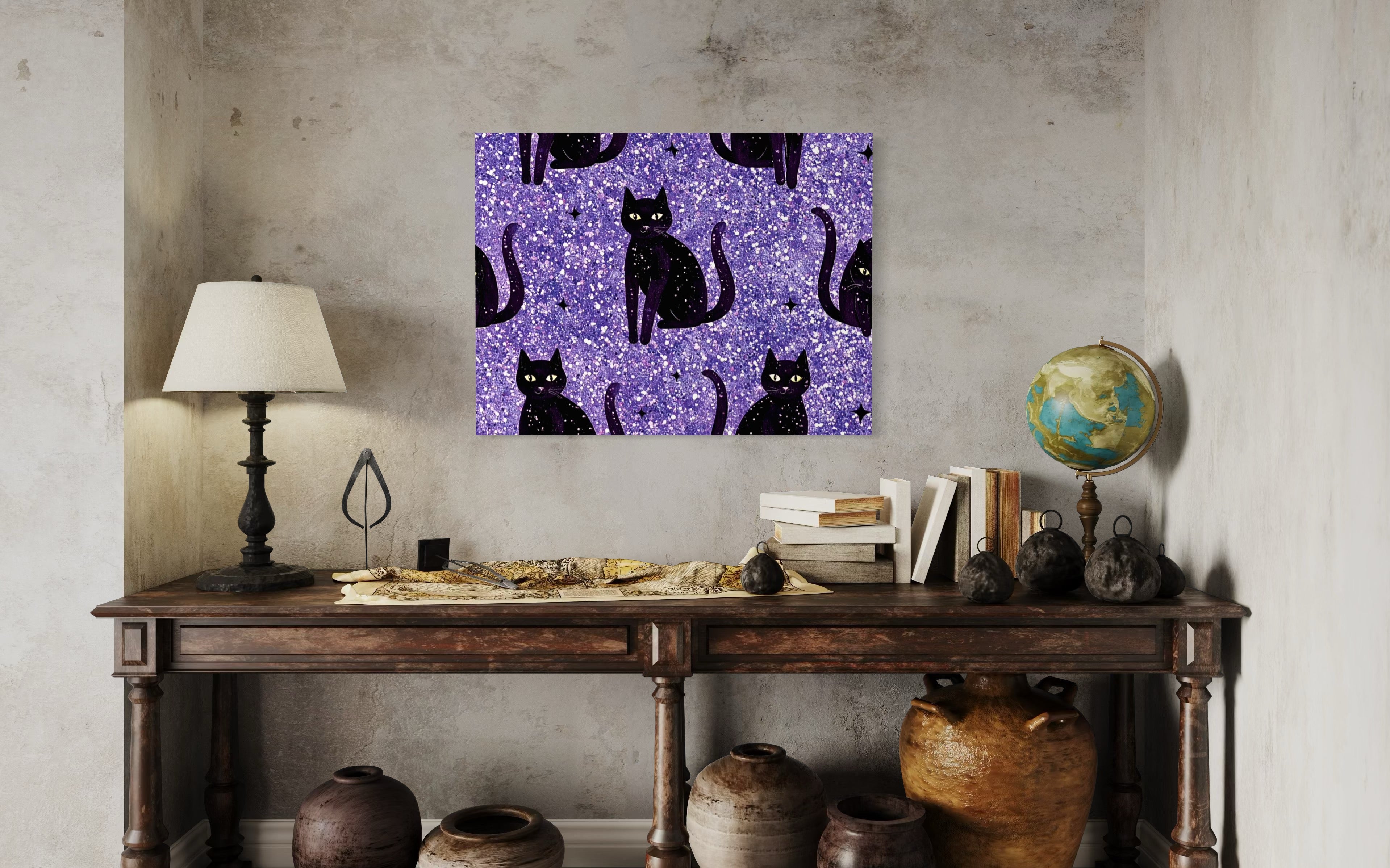 Sparkle Cat Pattern Print I