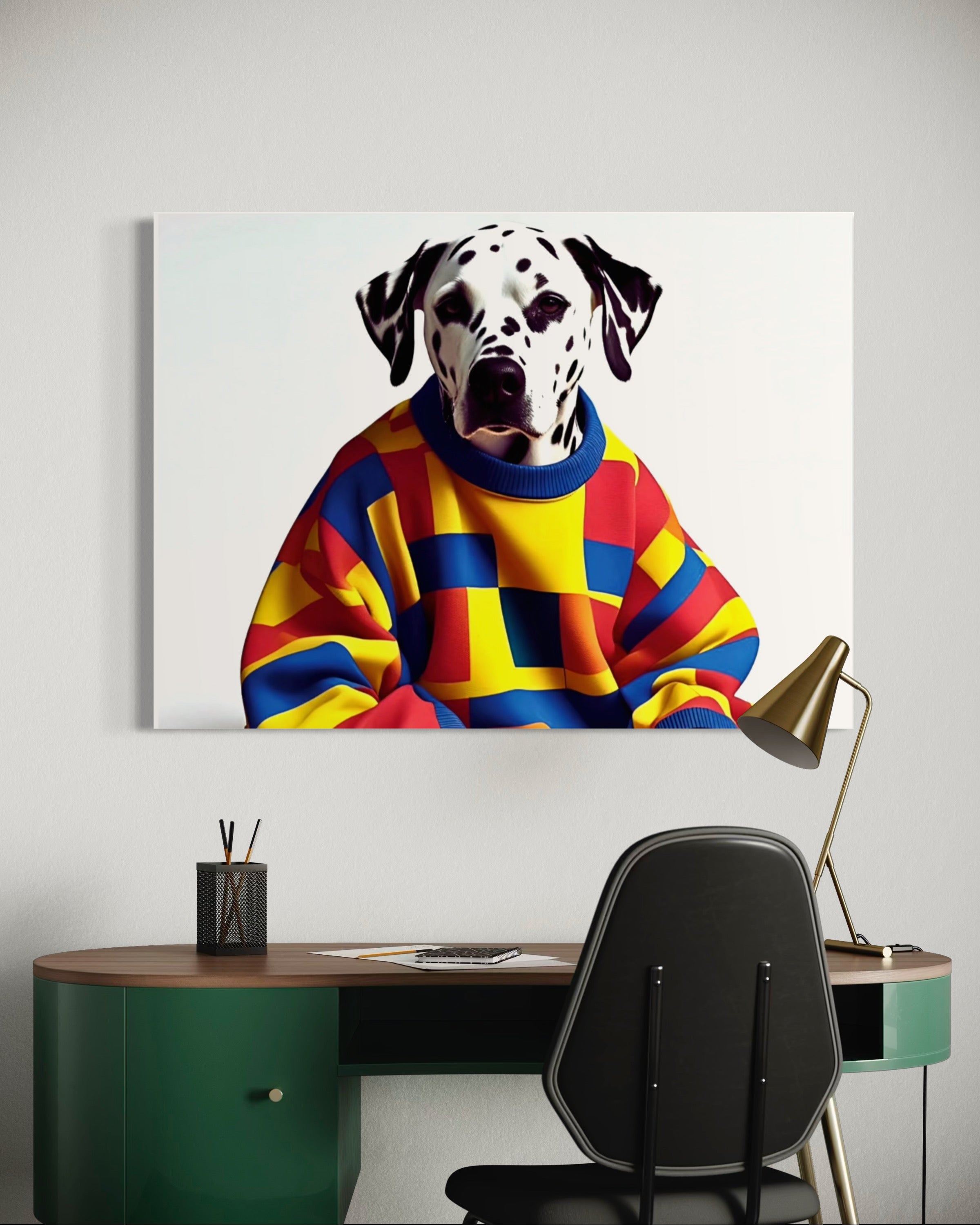 Dalmatian in a Vintage Sweater