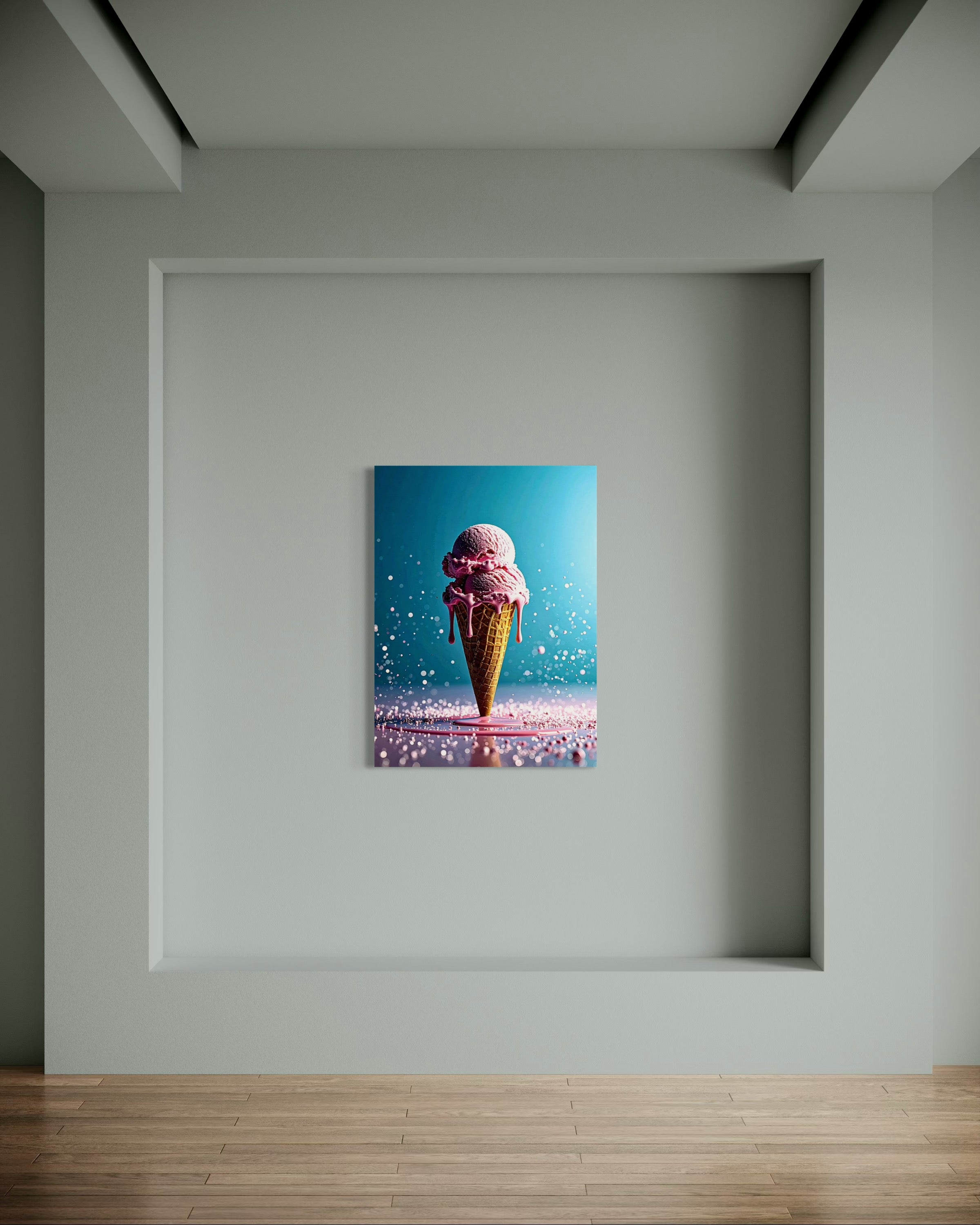 Strawberry Ice Cream Double Scoop Museum Print