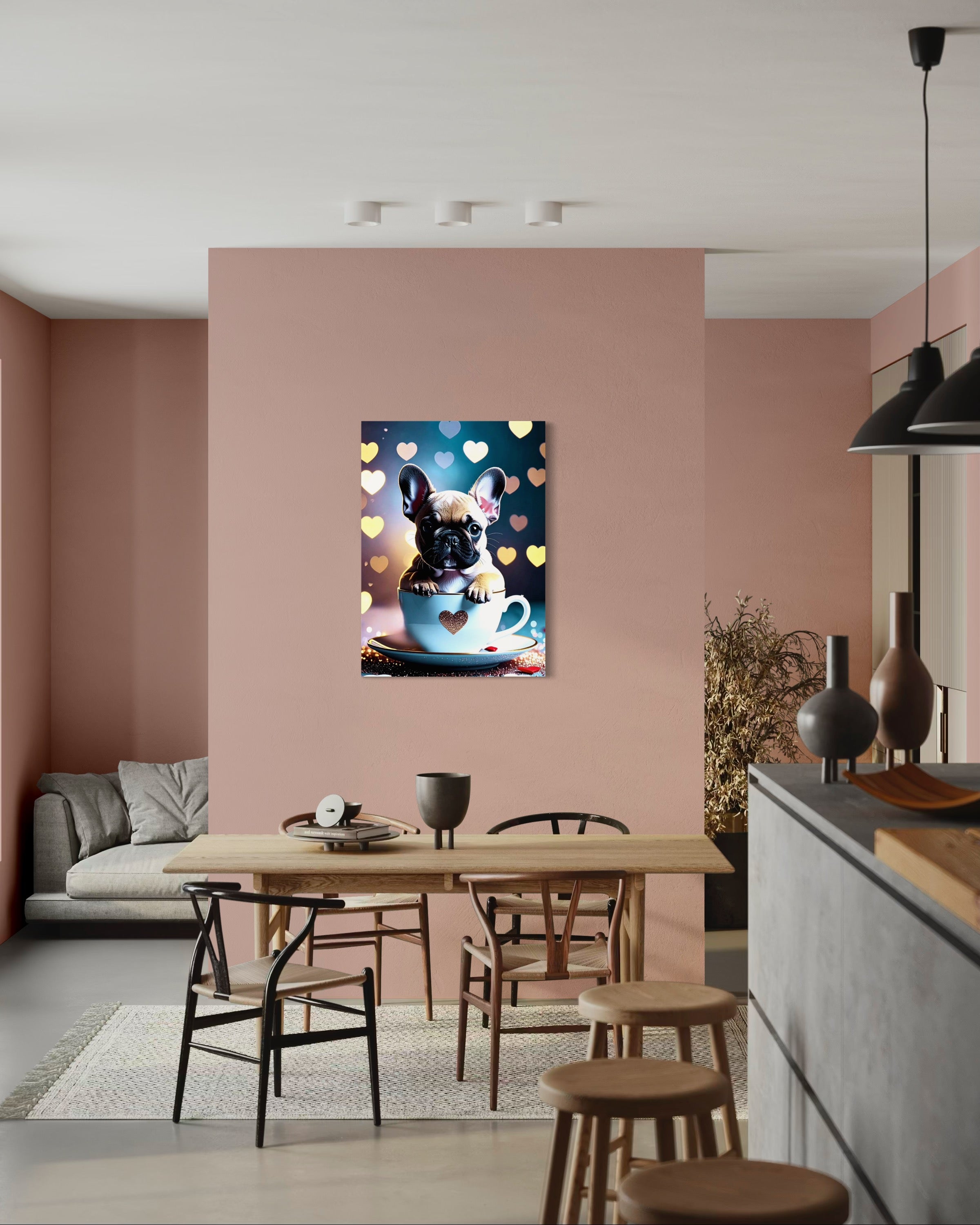 Tea Cup Frenchie Puppy Museum Print