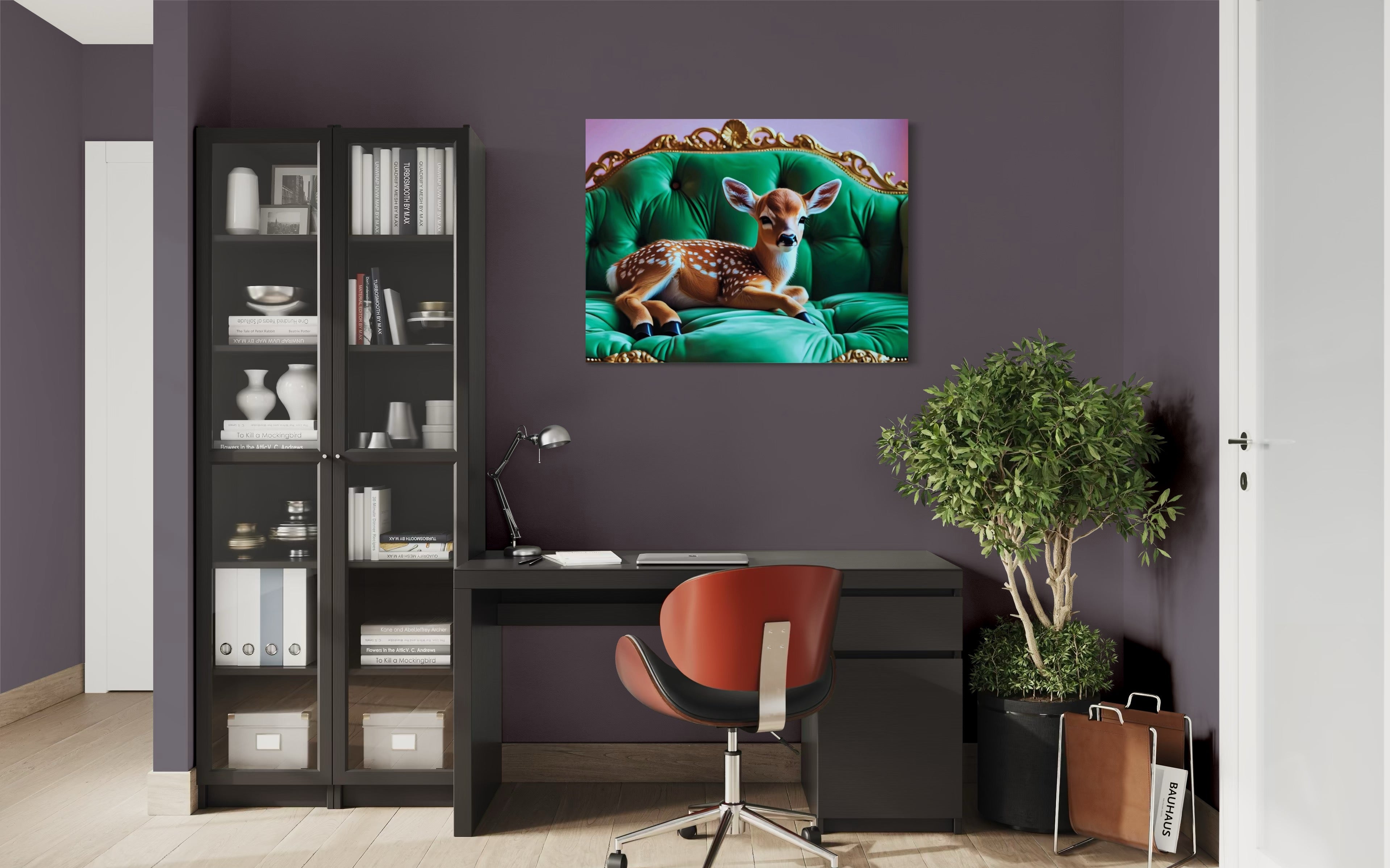 Baby Deer Resting Museum Print