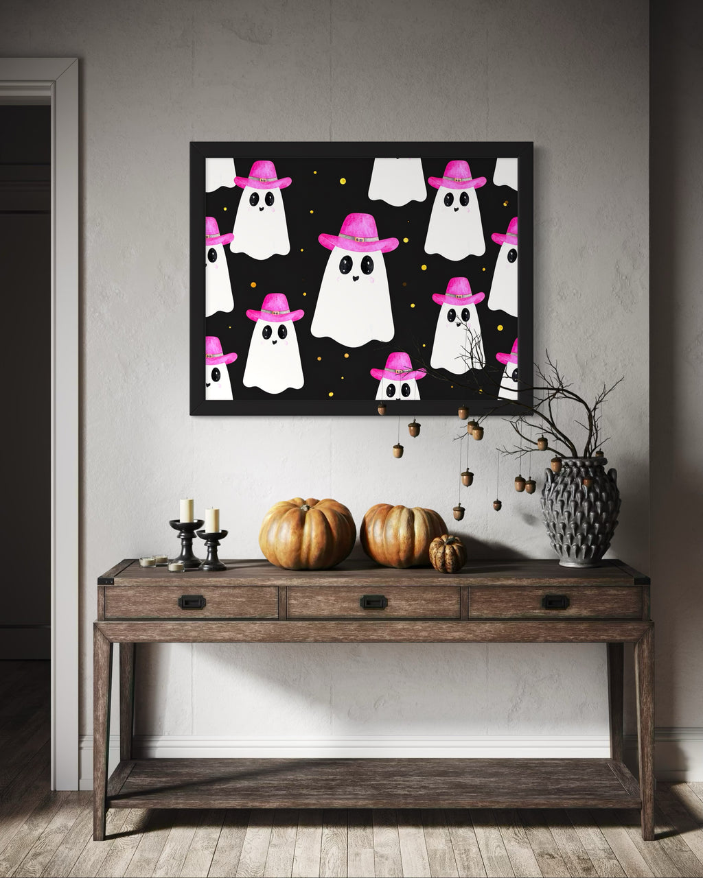 Howdy Ghosts Pattern Wall art