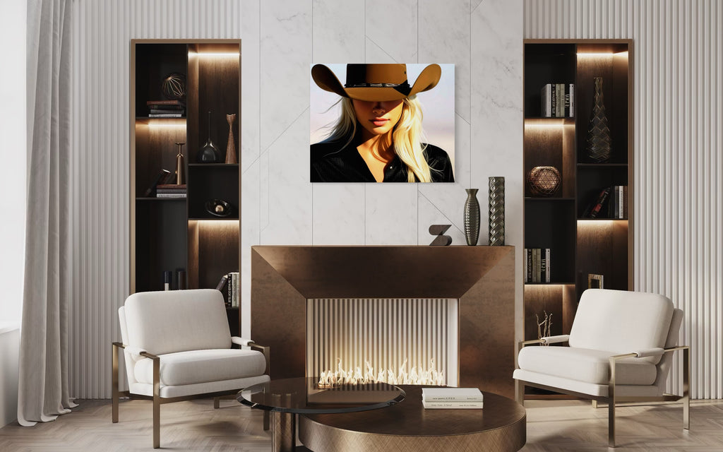 Blonde Cowgirl Museum Print