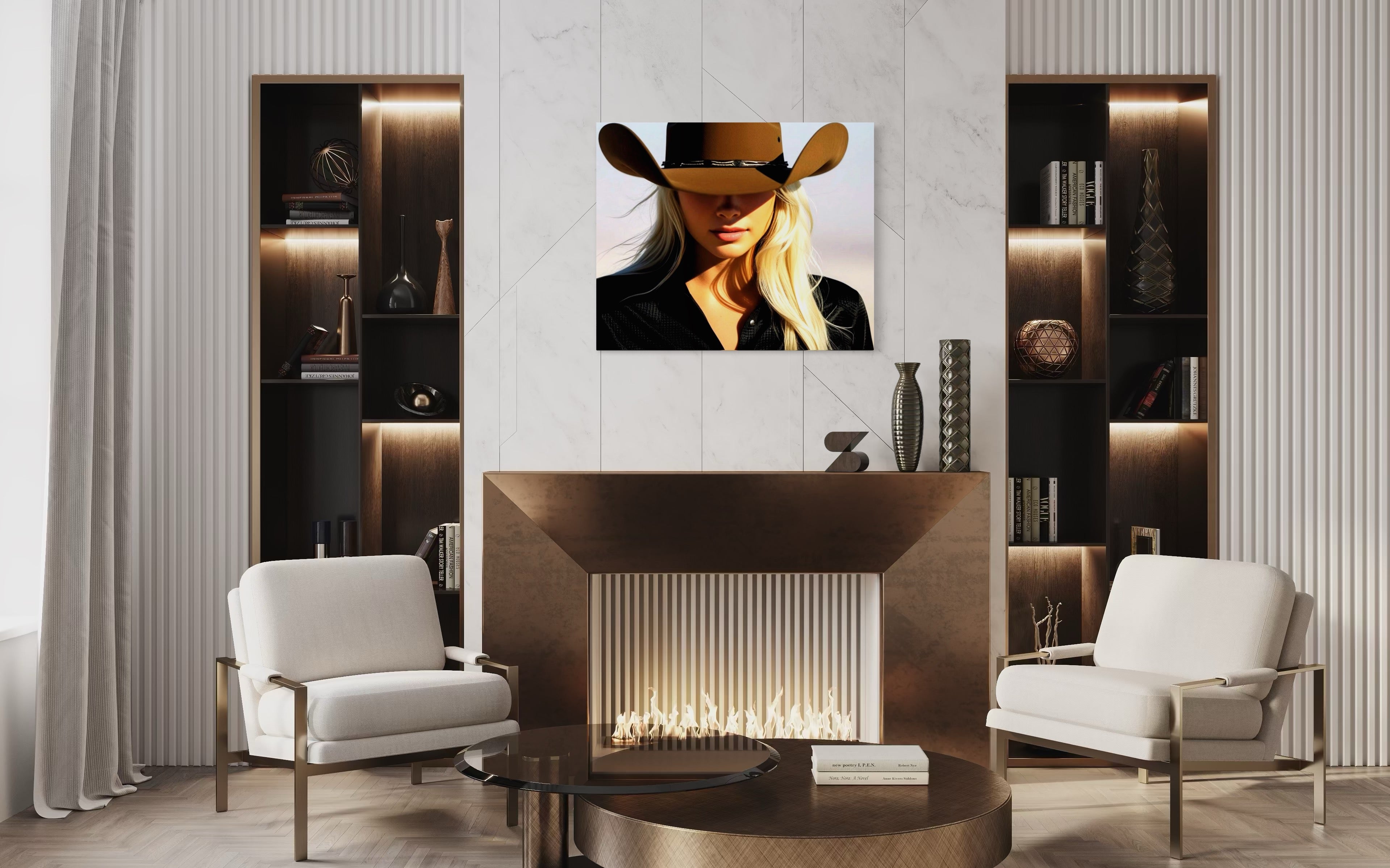 Blonde Cowgirl Museum Print