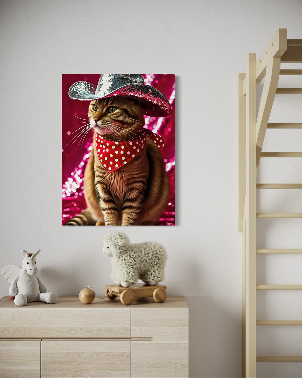 Cat Cowboy Museum Print