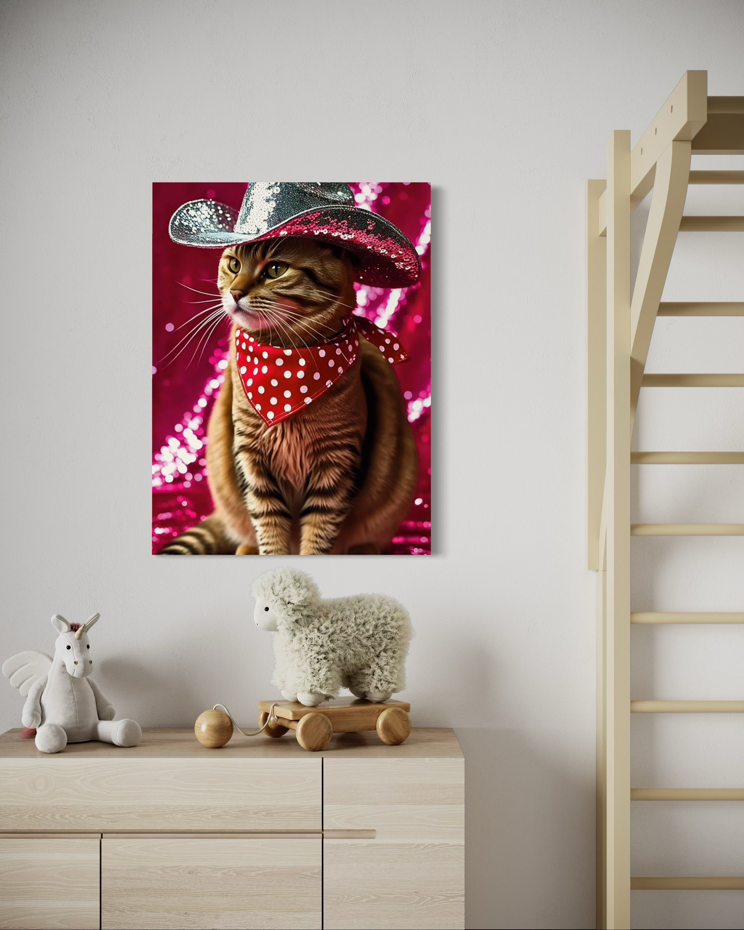 Cat Cowboy Museum Print