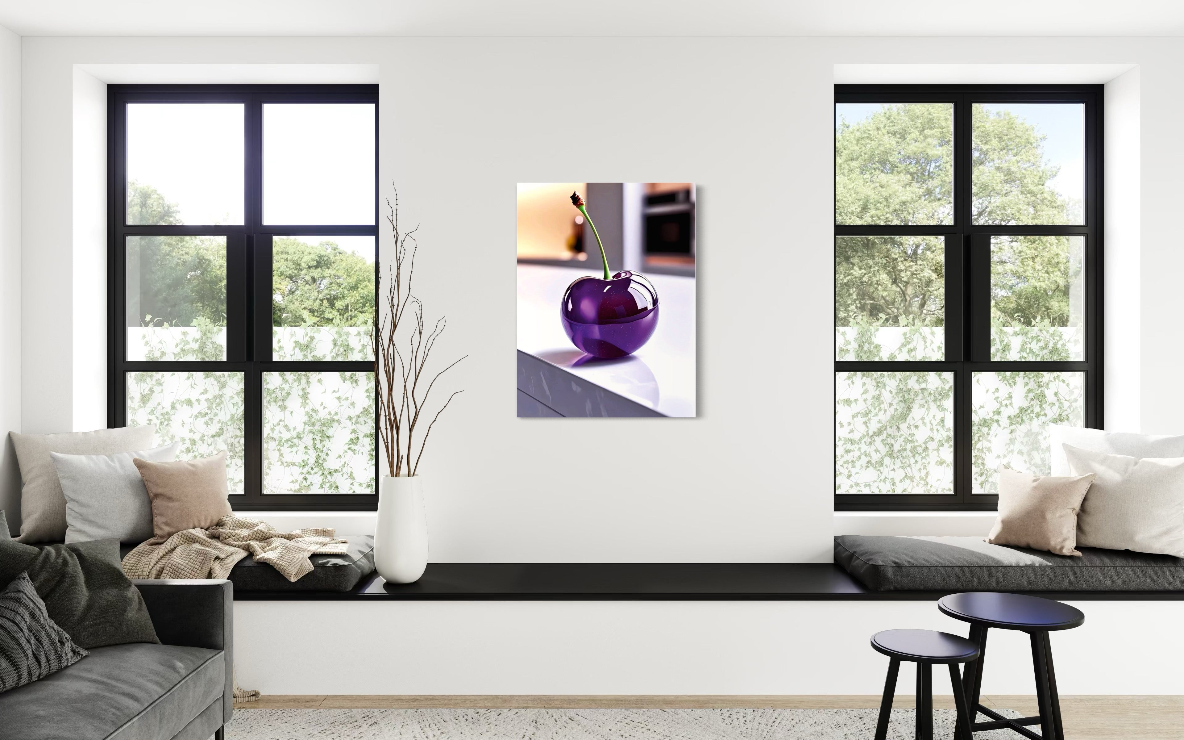 Grape Glass Cherry Museum Print