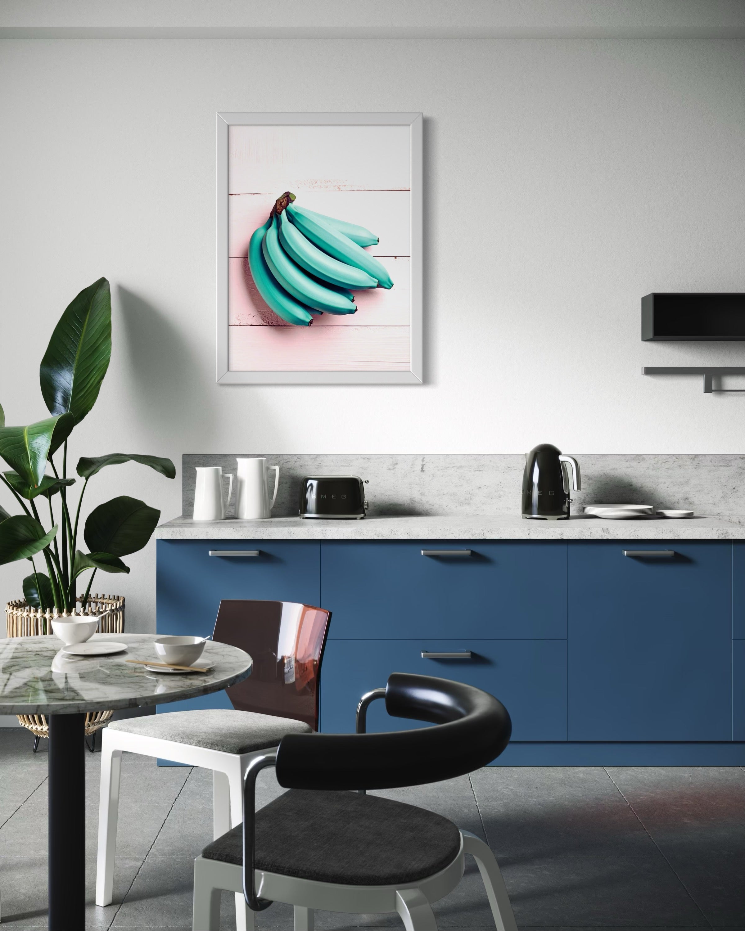 Blue Bananas Museum Print