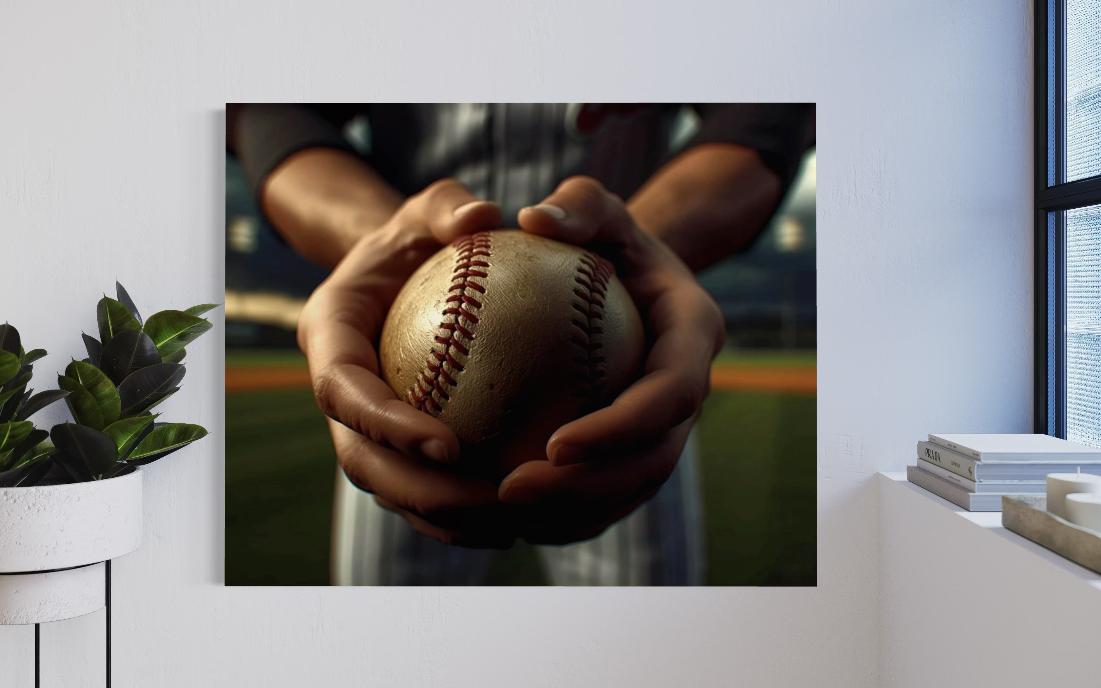 Baseball Player's Hands Museum Print