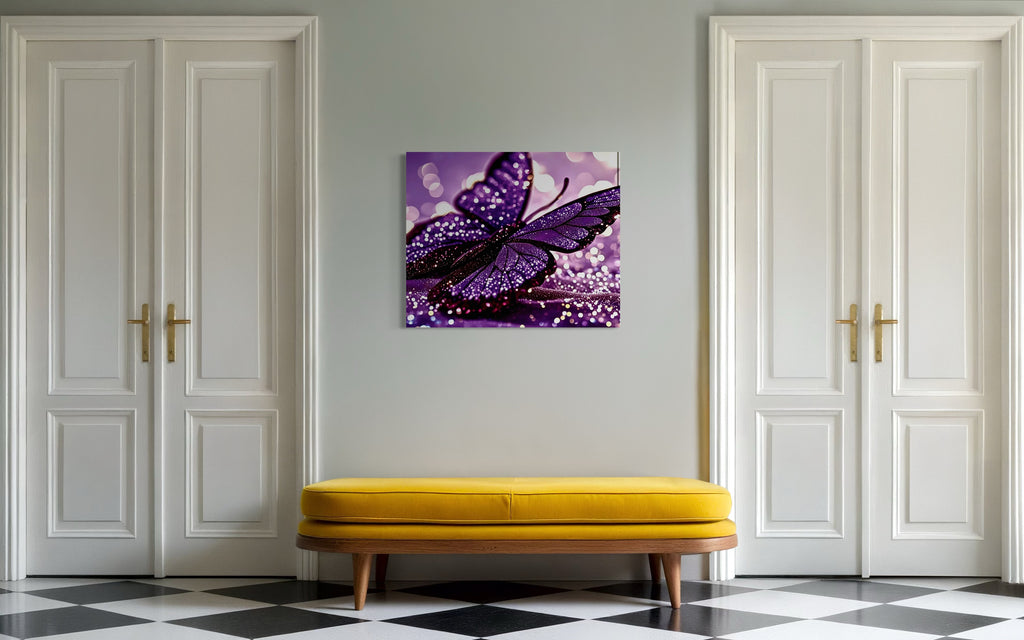 Glitter Purple Butterfly