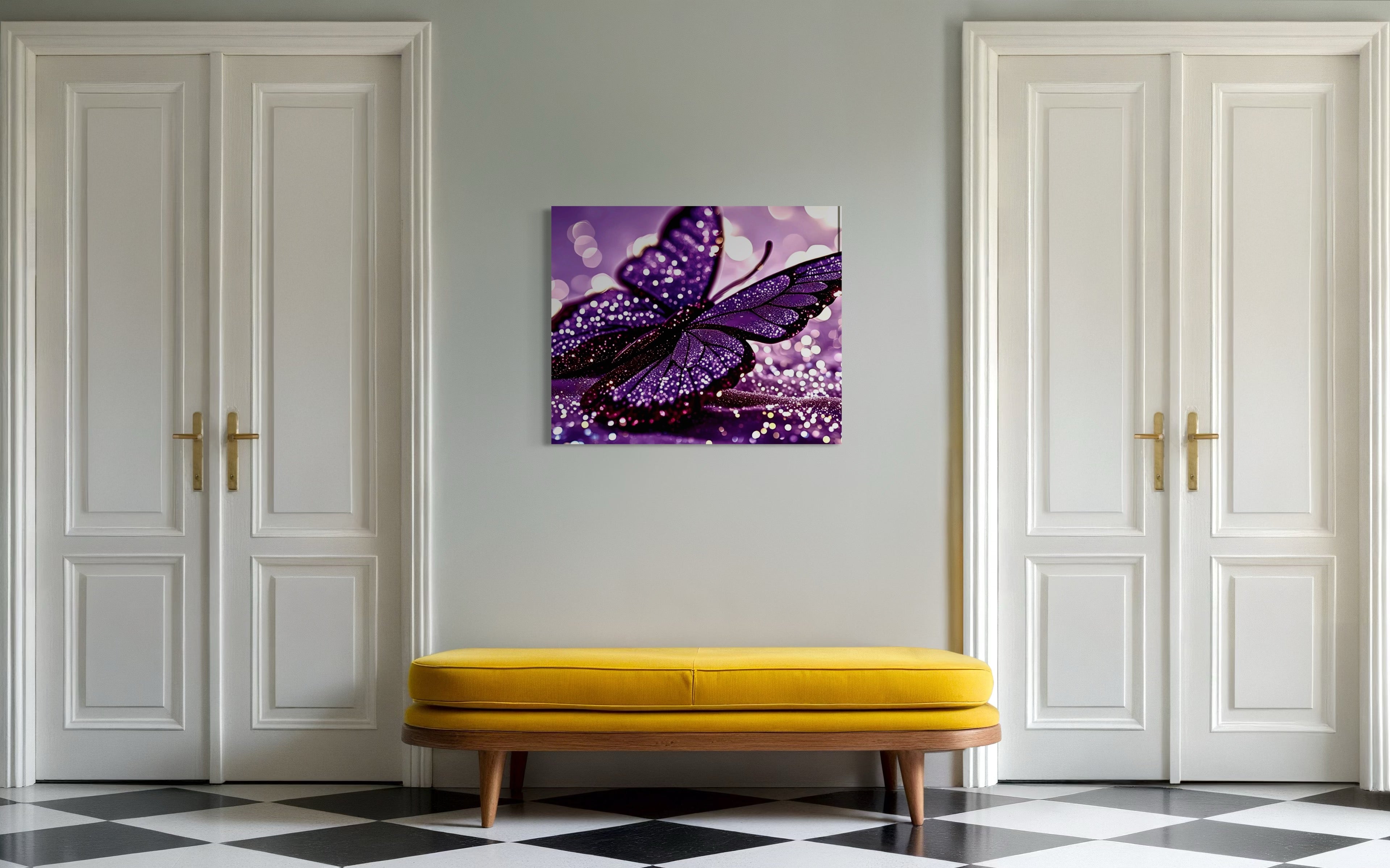 Glitter Purple Butterfly