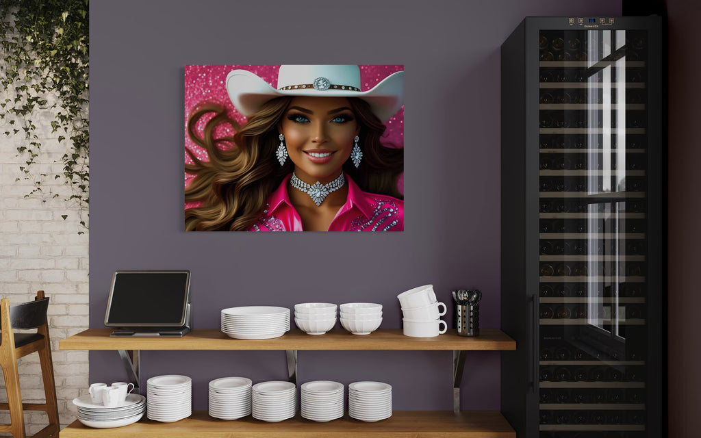 Cowgirl Princess - Brown Hair Museum Print