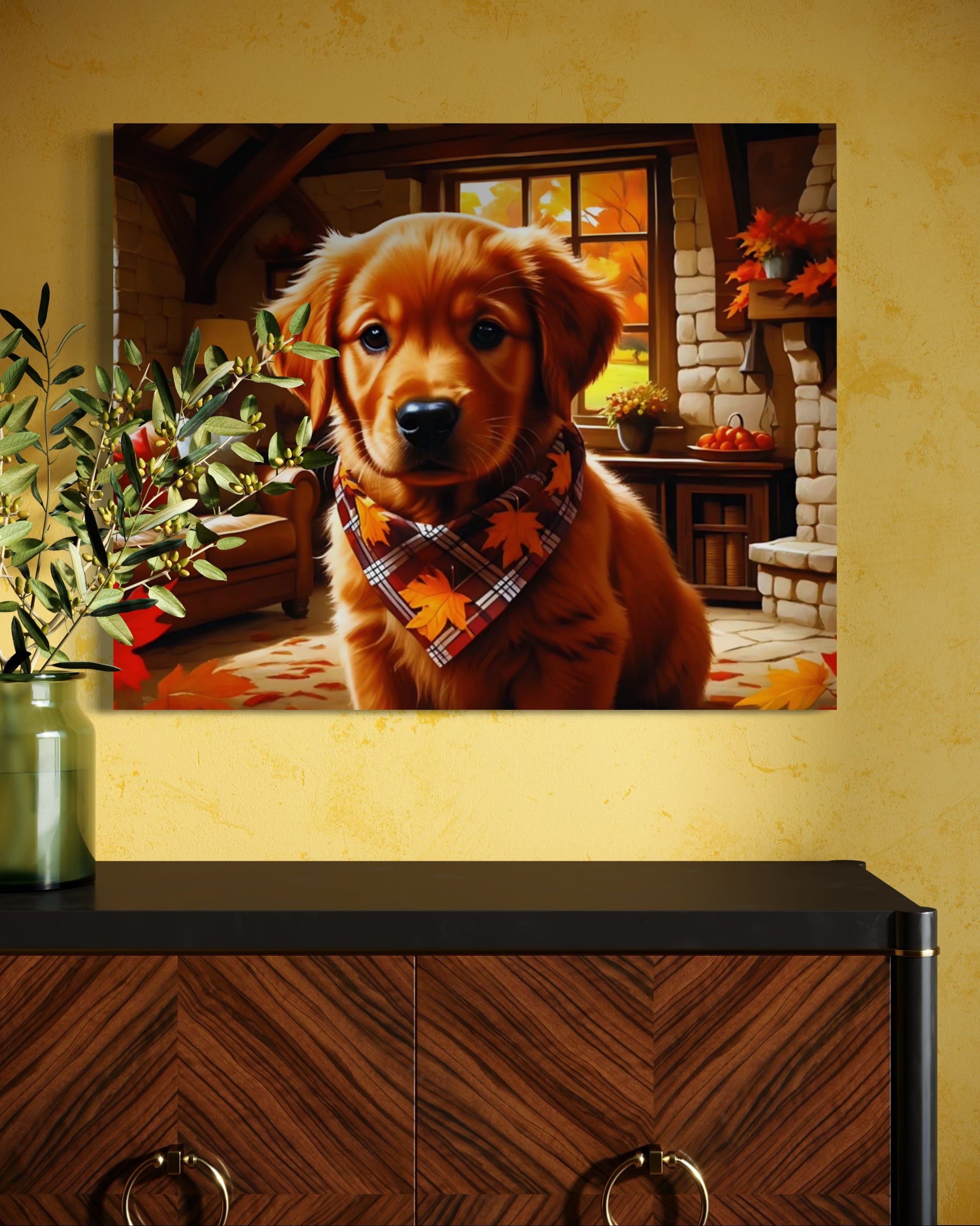 Autumn Red Golden Retriever Puppy