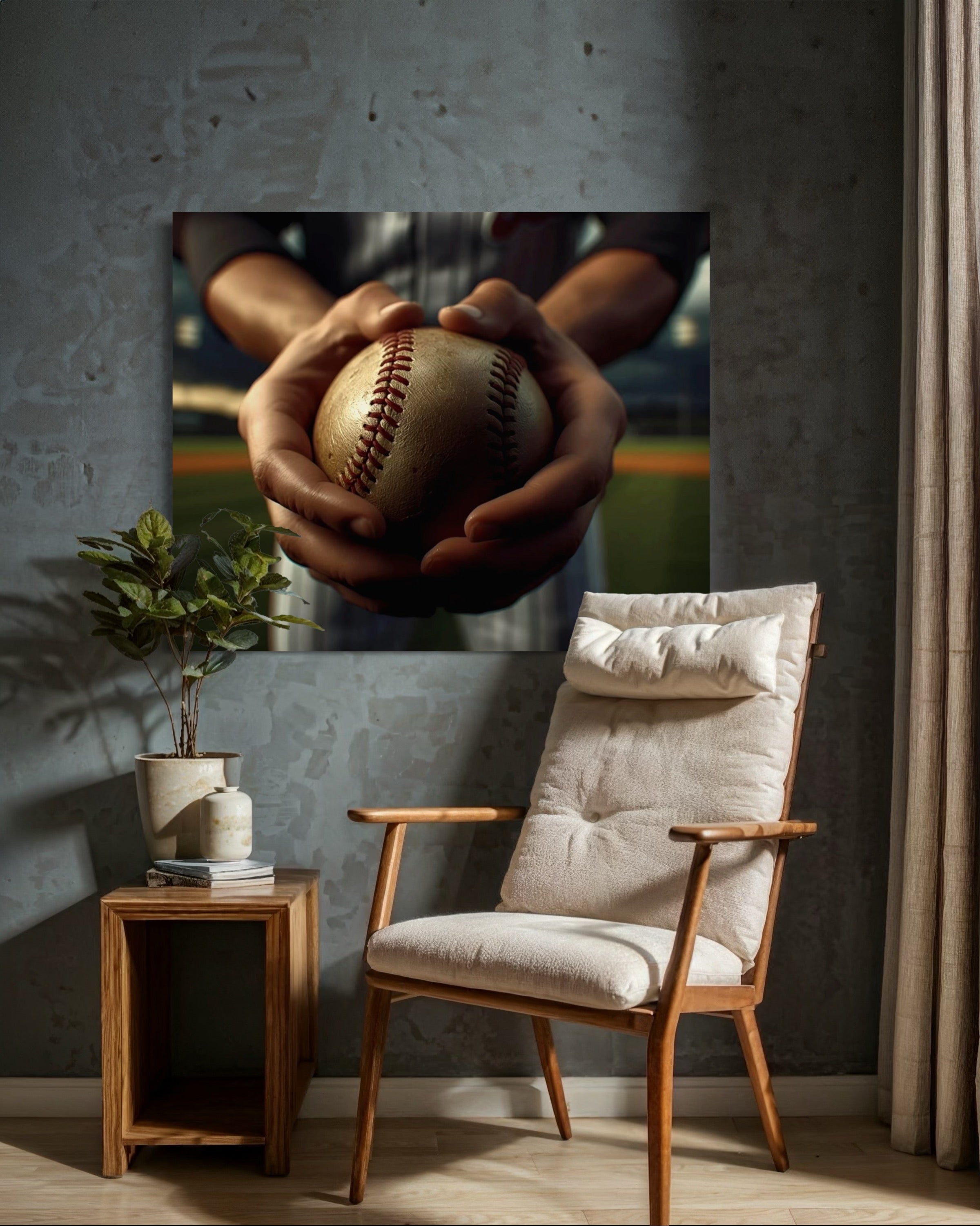 Baseball Player's Hands Museum Print