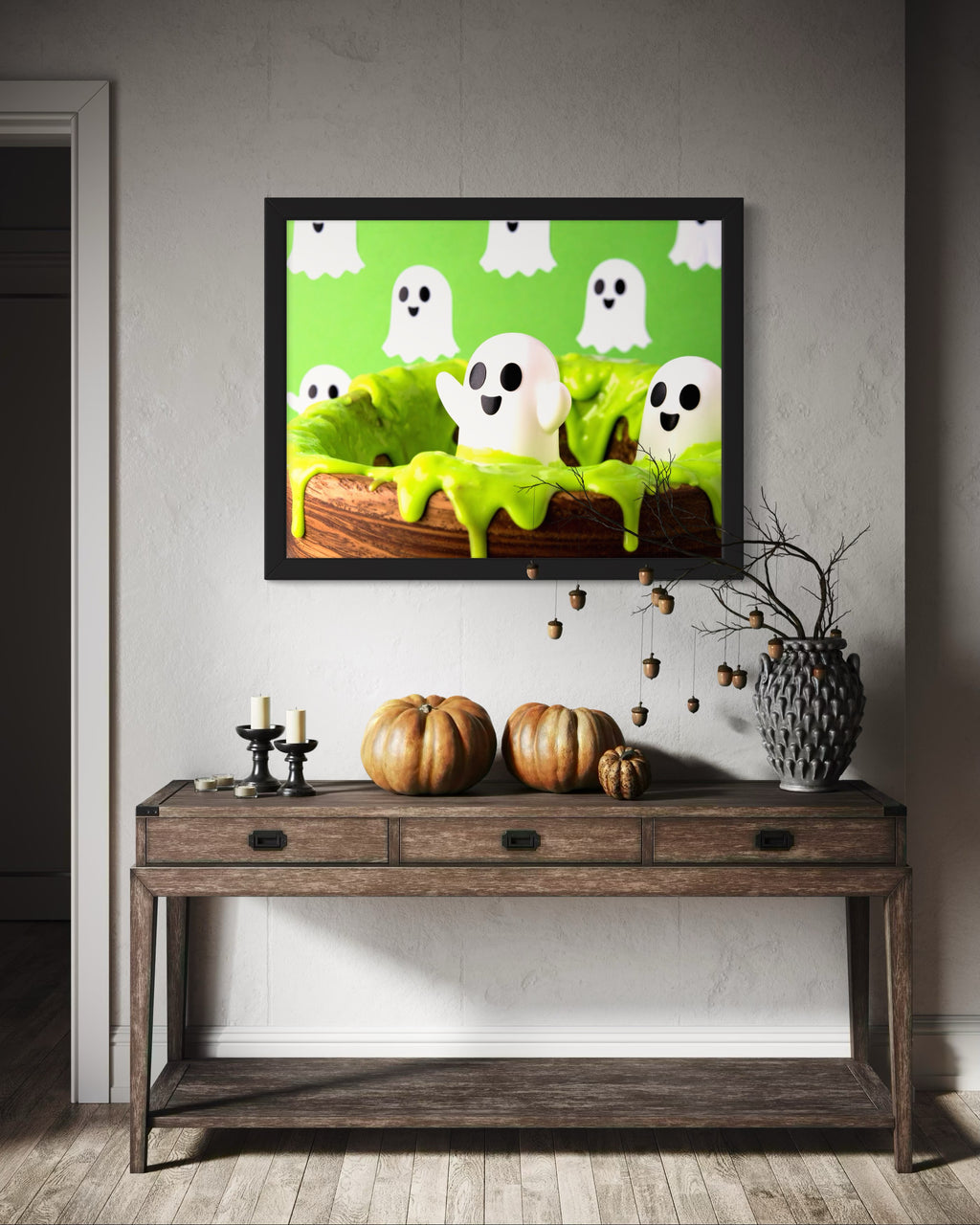 Ghosts in Green Slime Museum Print
