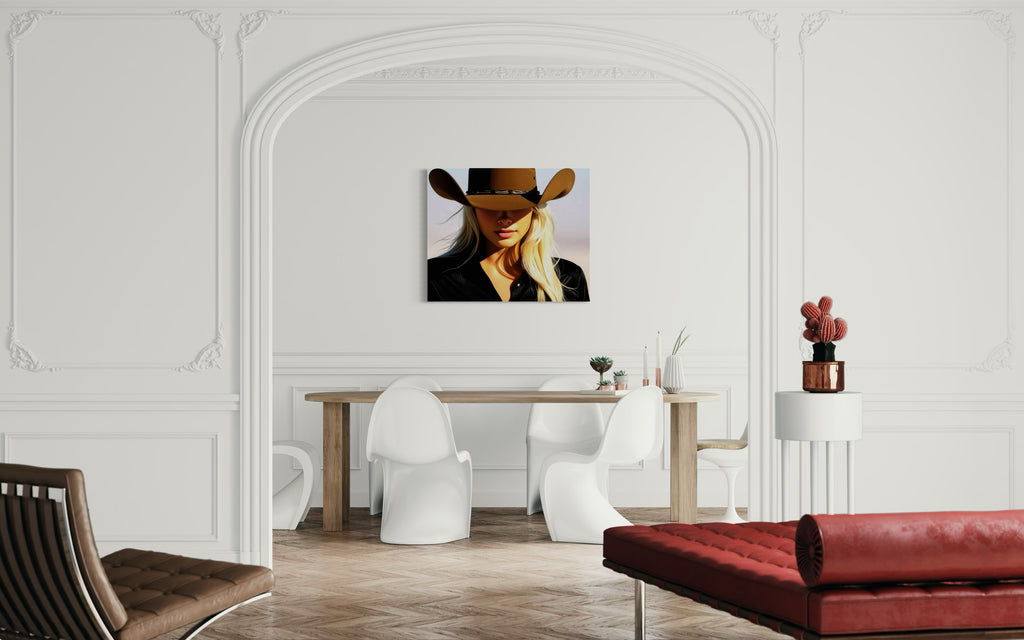 Blonde Cowgirl Museum Print