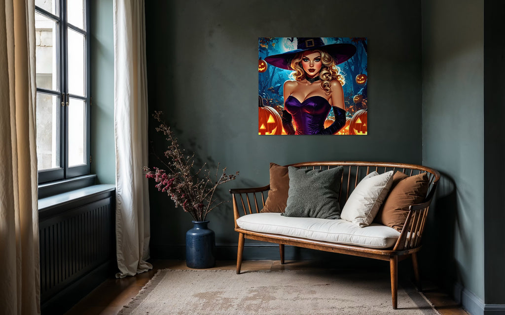 Halloween Blonde Witch Museum Print
