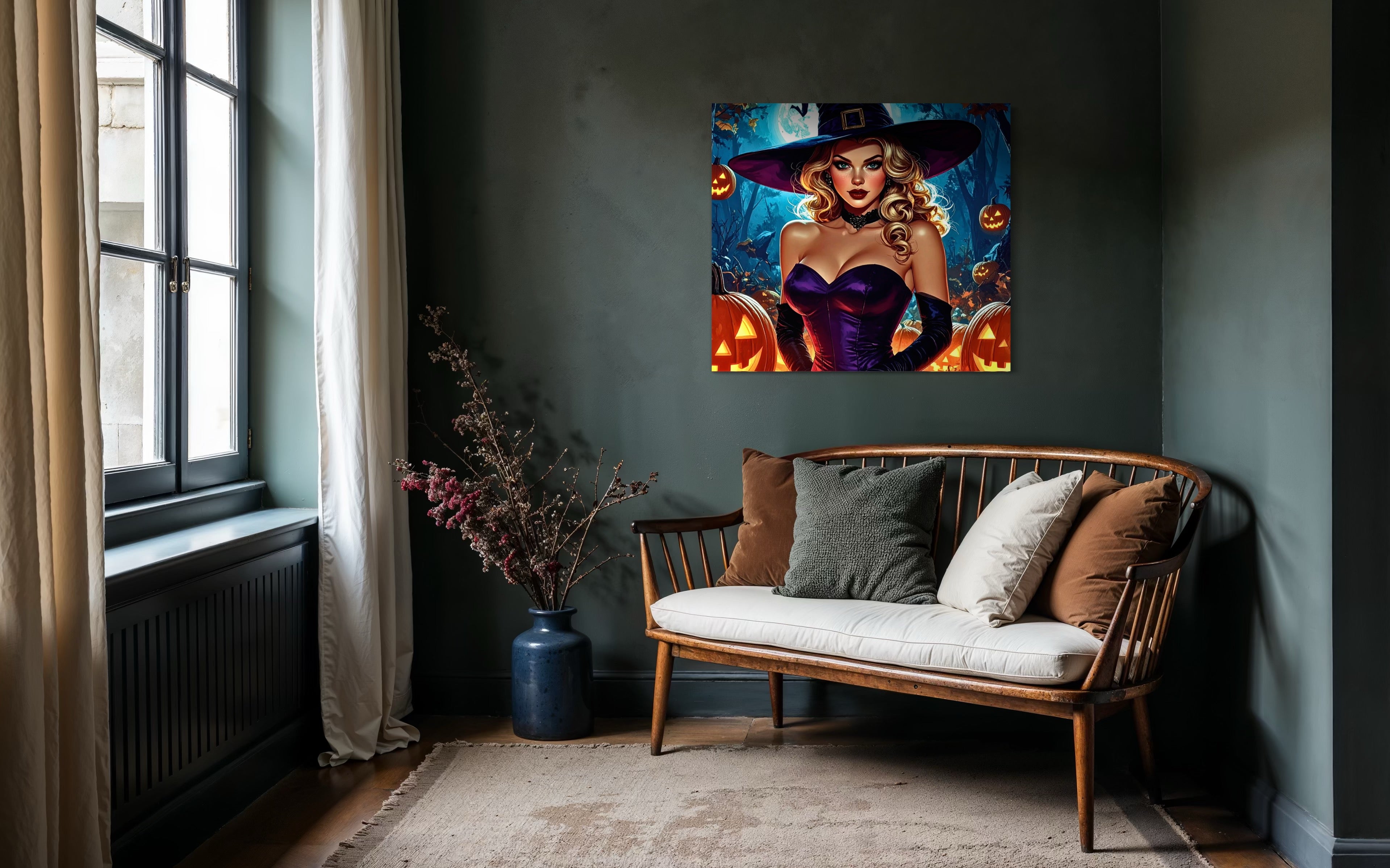 Halloween Blonde Witch Museum Print