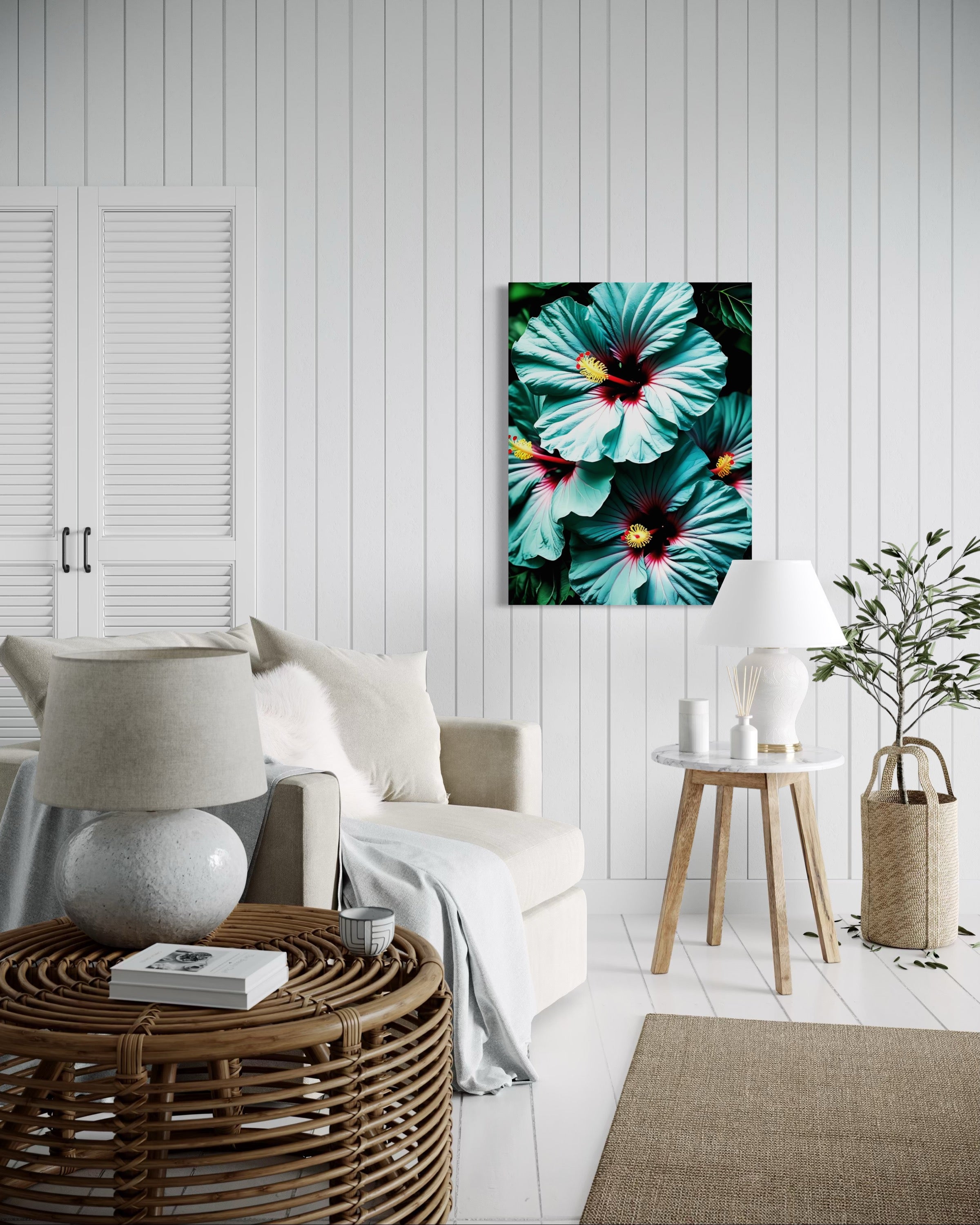 Hawaiian Blue Hibiscus Museum Print