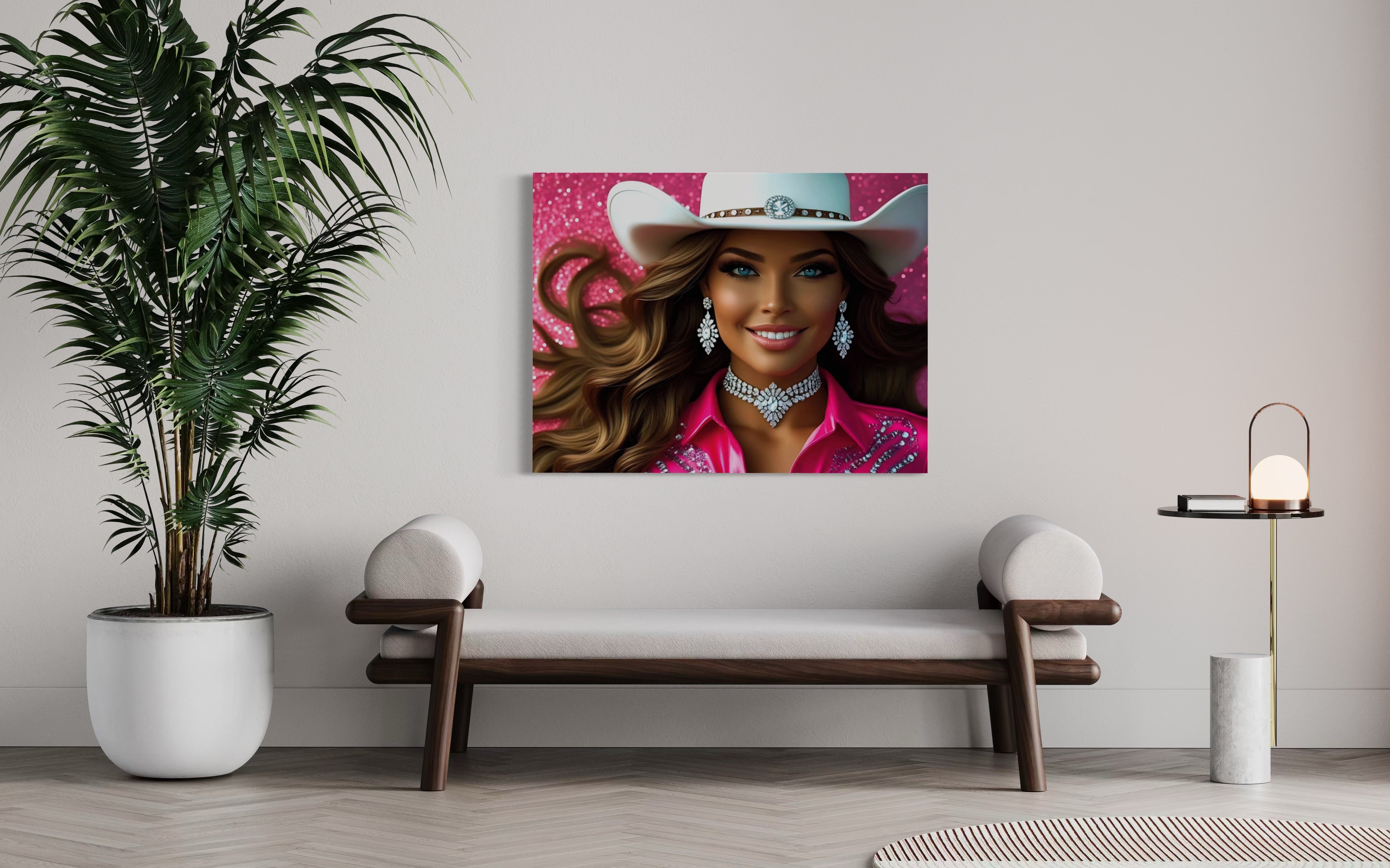 Cowgirl Princess - Brown Hair Museum Print