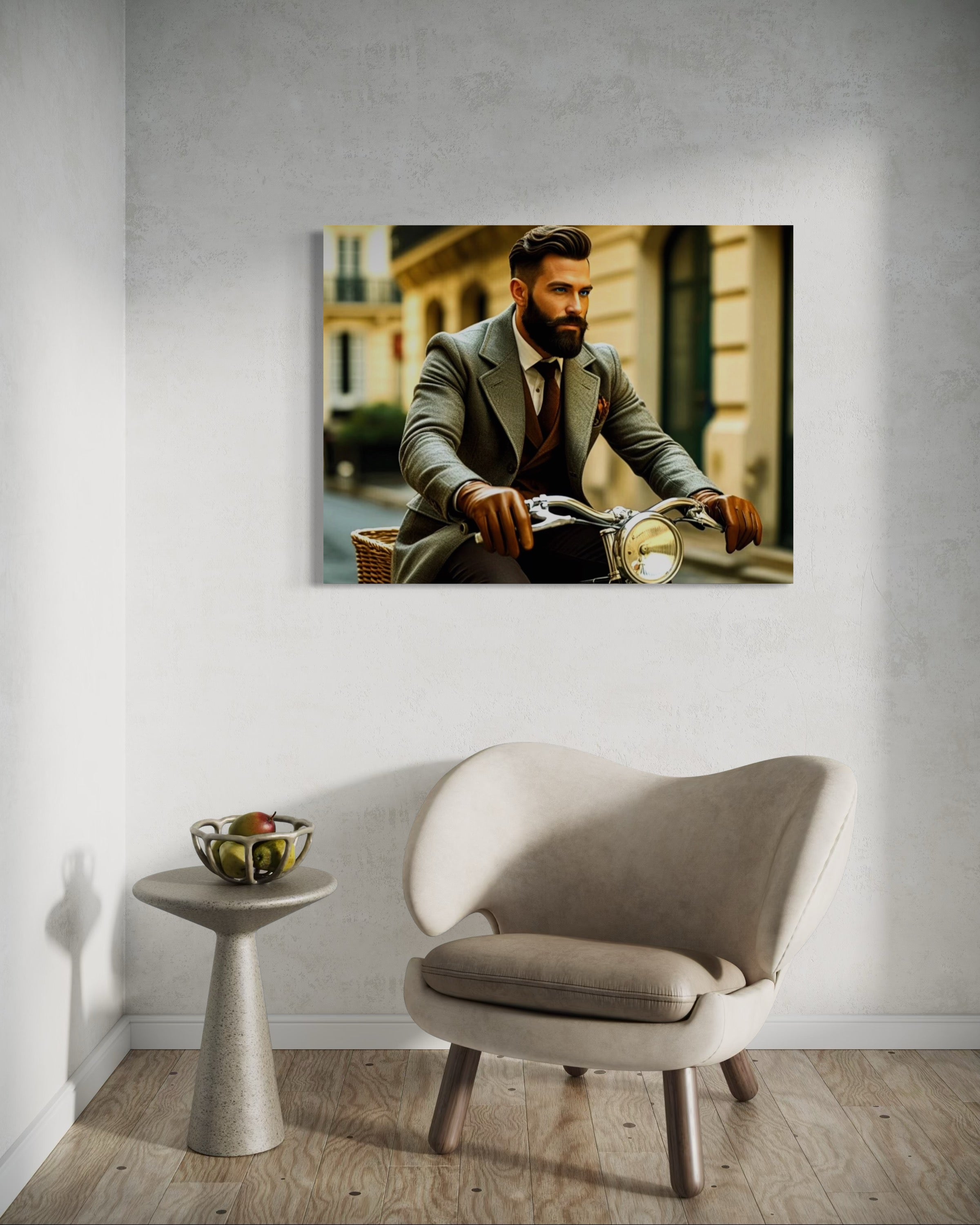 Men's Vintage Bike with Light Museum Print