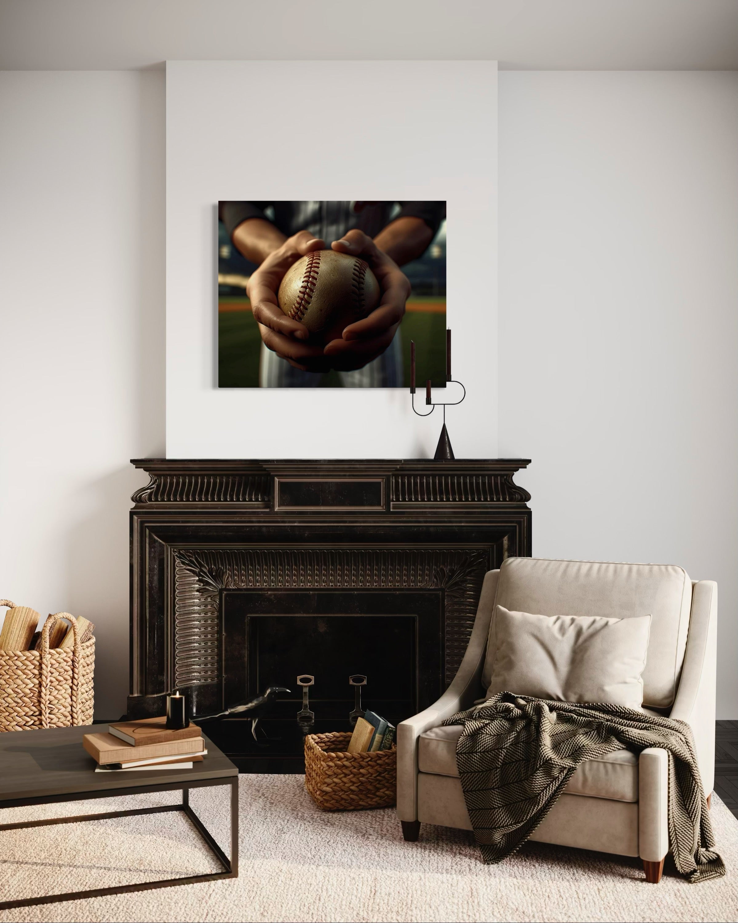 Baseball Player's Hands Museum Print