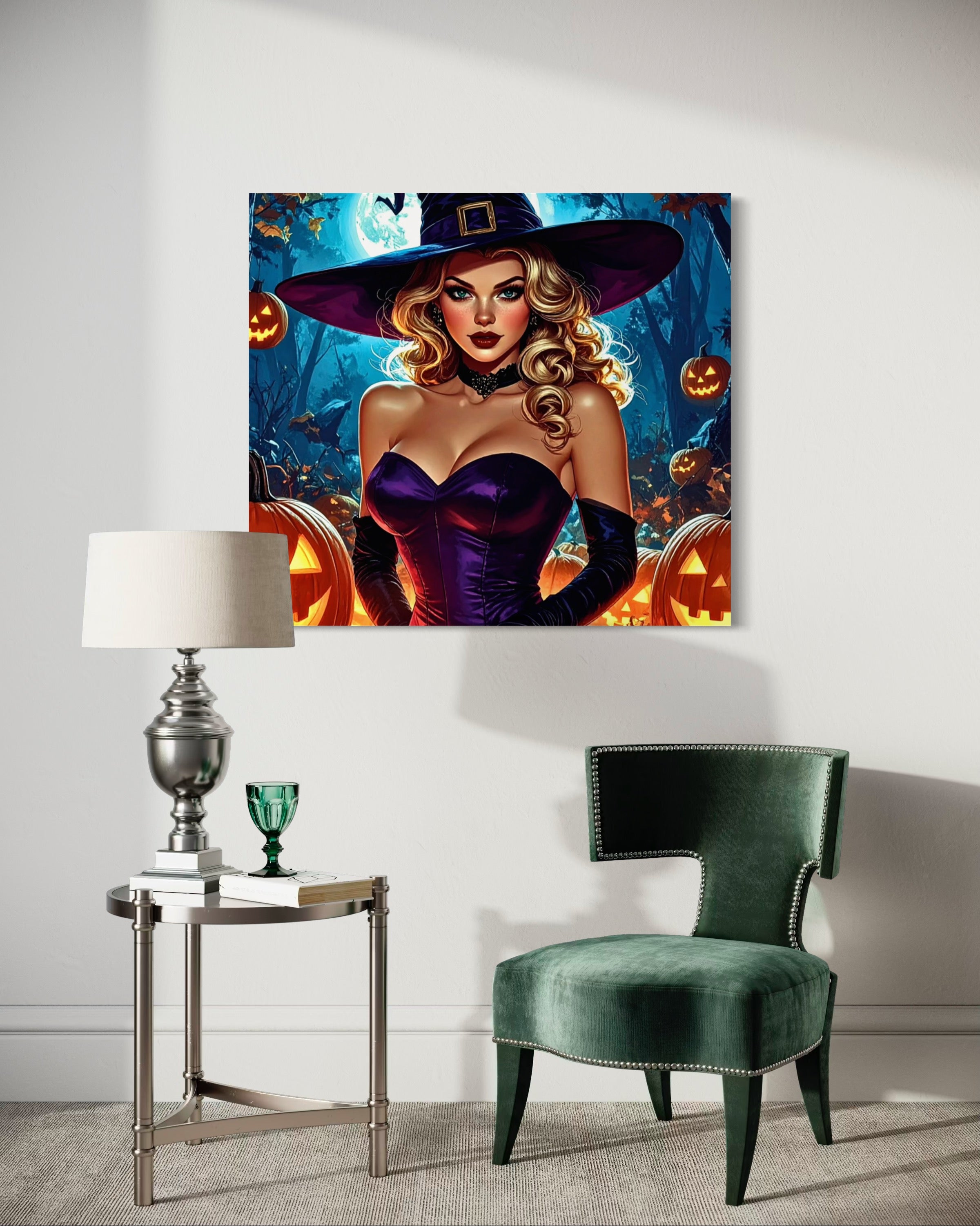 Halloween Blonde Witch Museum Print