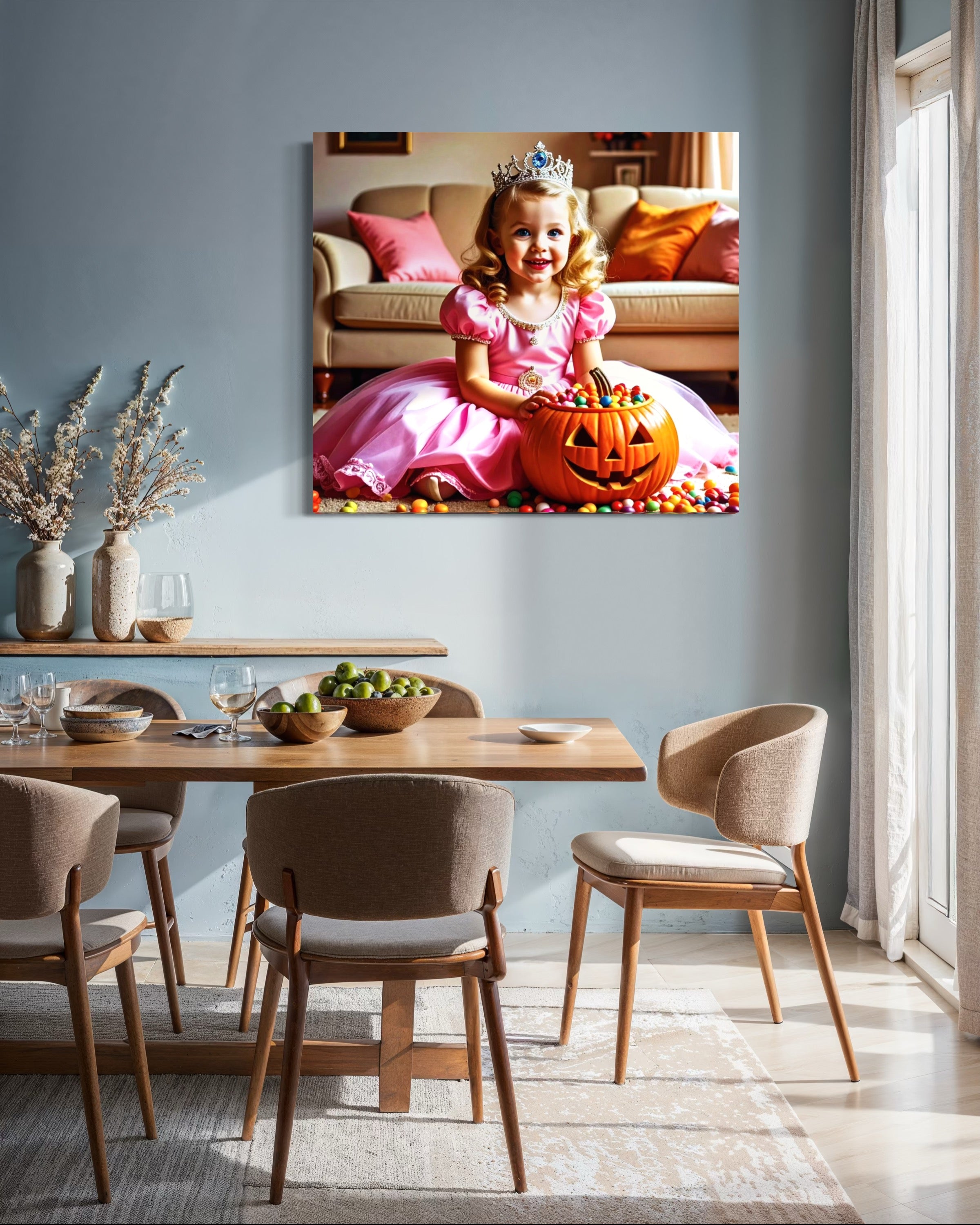 Halloween Princess Trick or Treater Museum Print