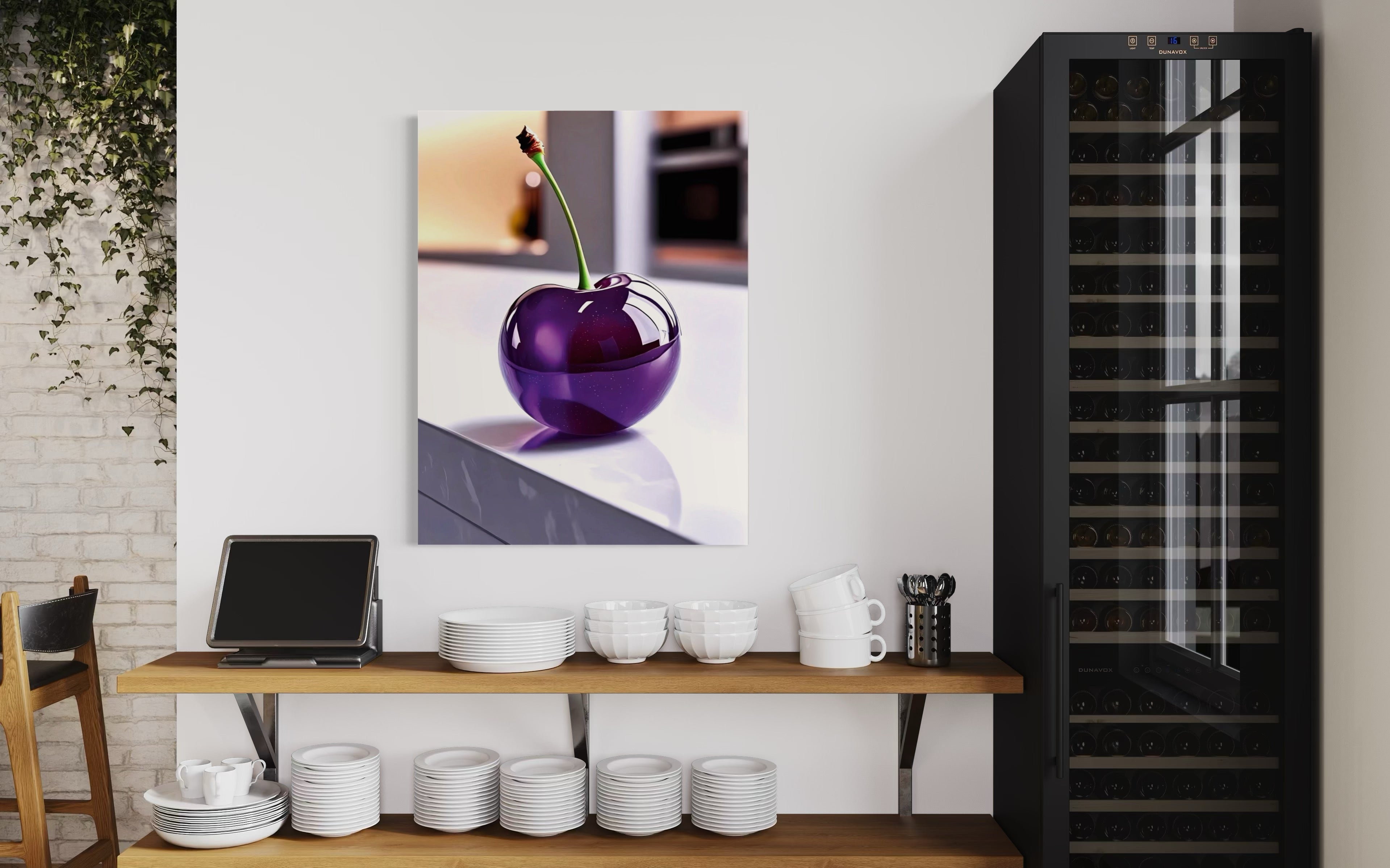 Grape Glass Cherry Museum Print