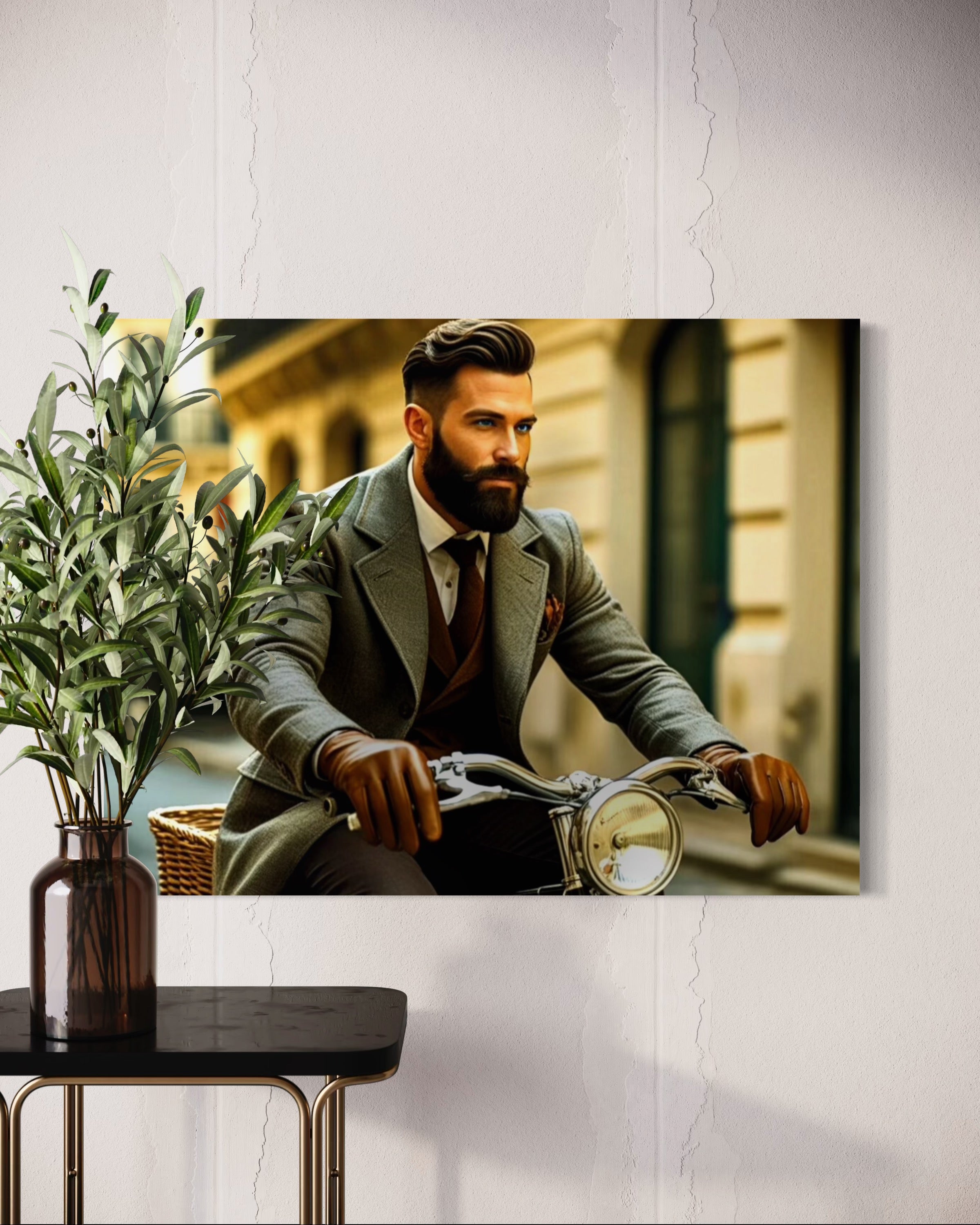 Men's Vintage Bike with Light Museum Print