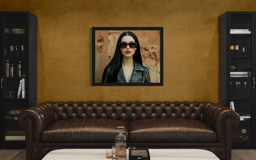 Leather Jacket Clay Wall - Black Hair
