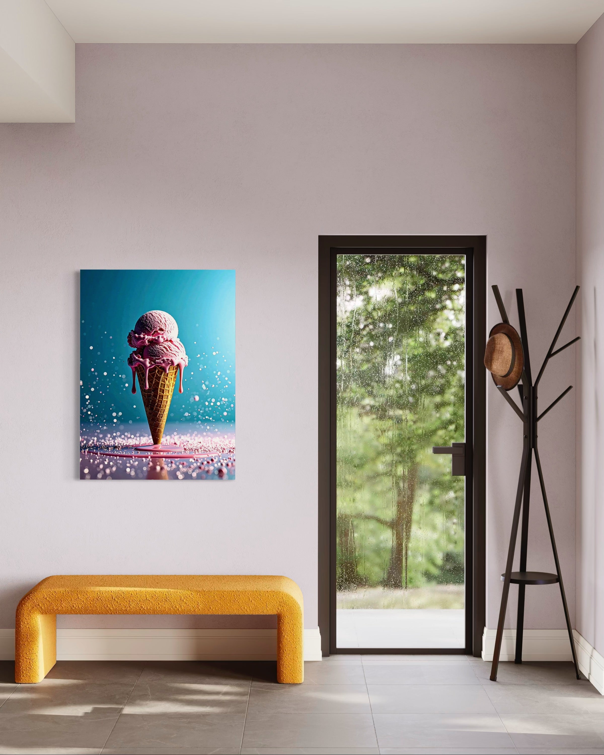 Strawberry Ice Cream Double Scoop Museum Print