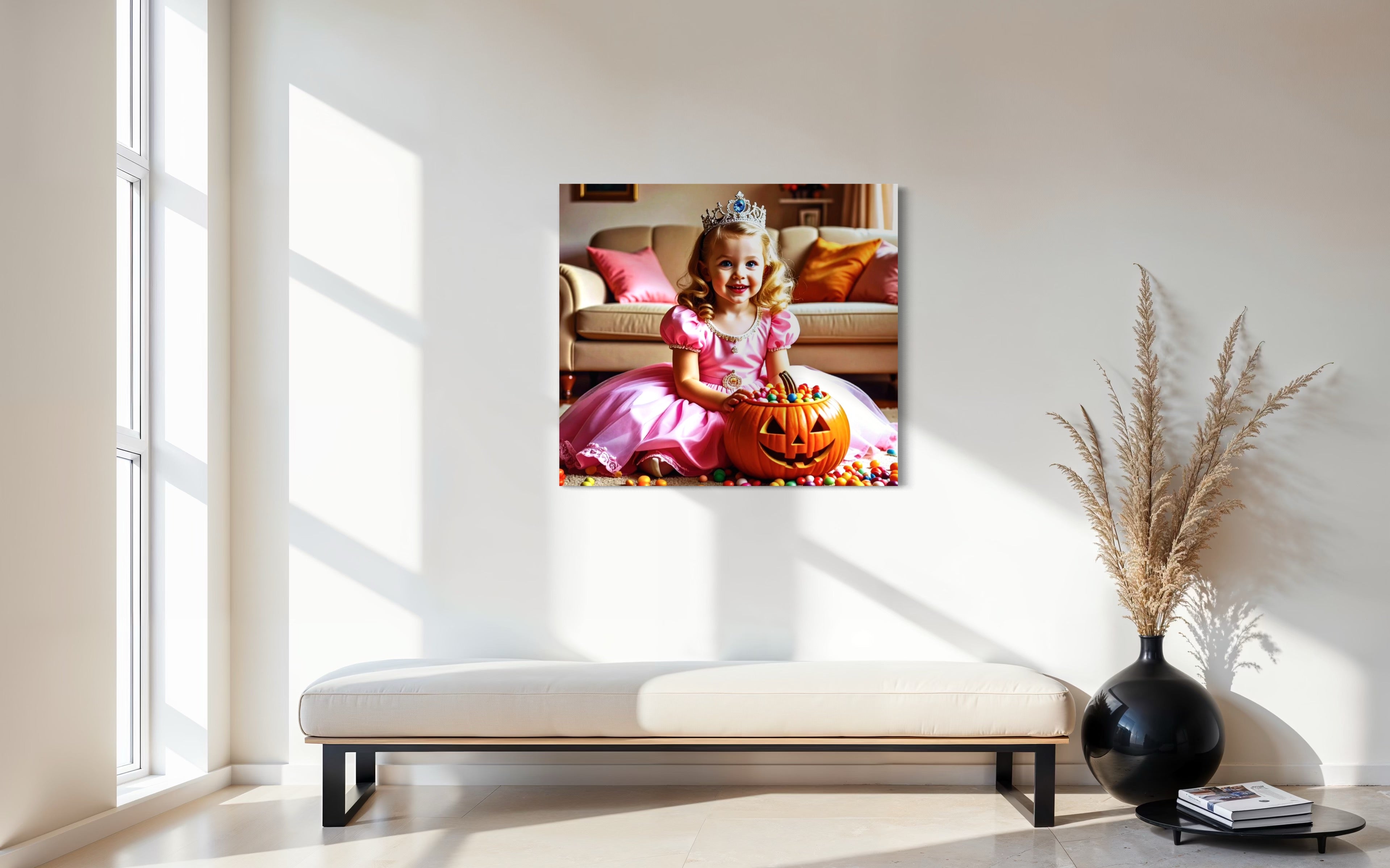 Halloween Princess Trick or Treater Museum Print