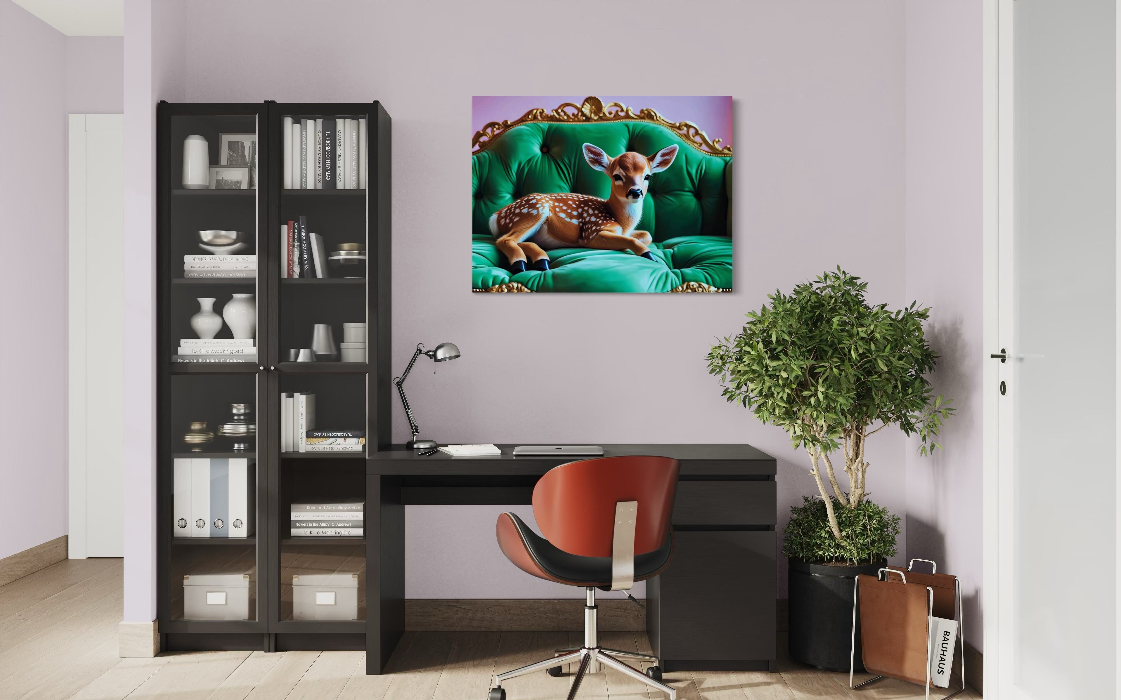 Baby Deer Resting Museum Print