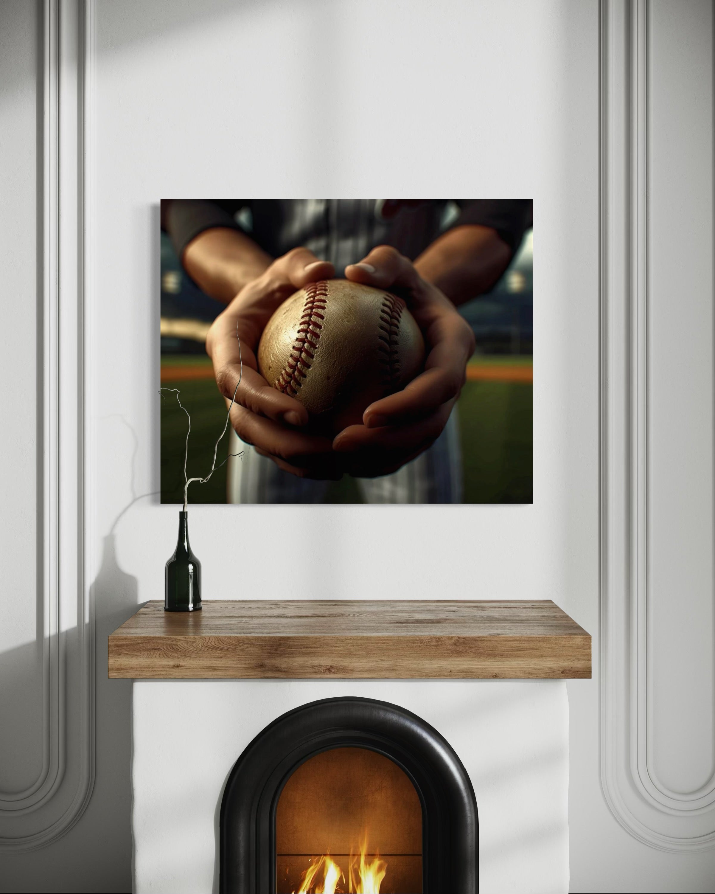 Baseball Player's Hands Museum Print