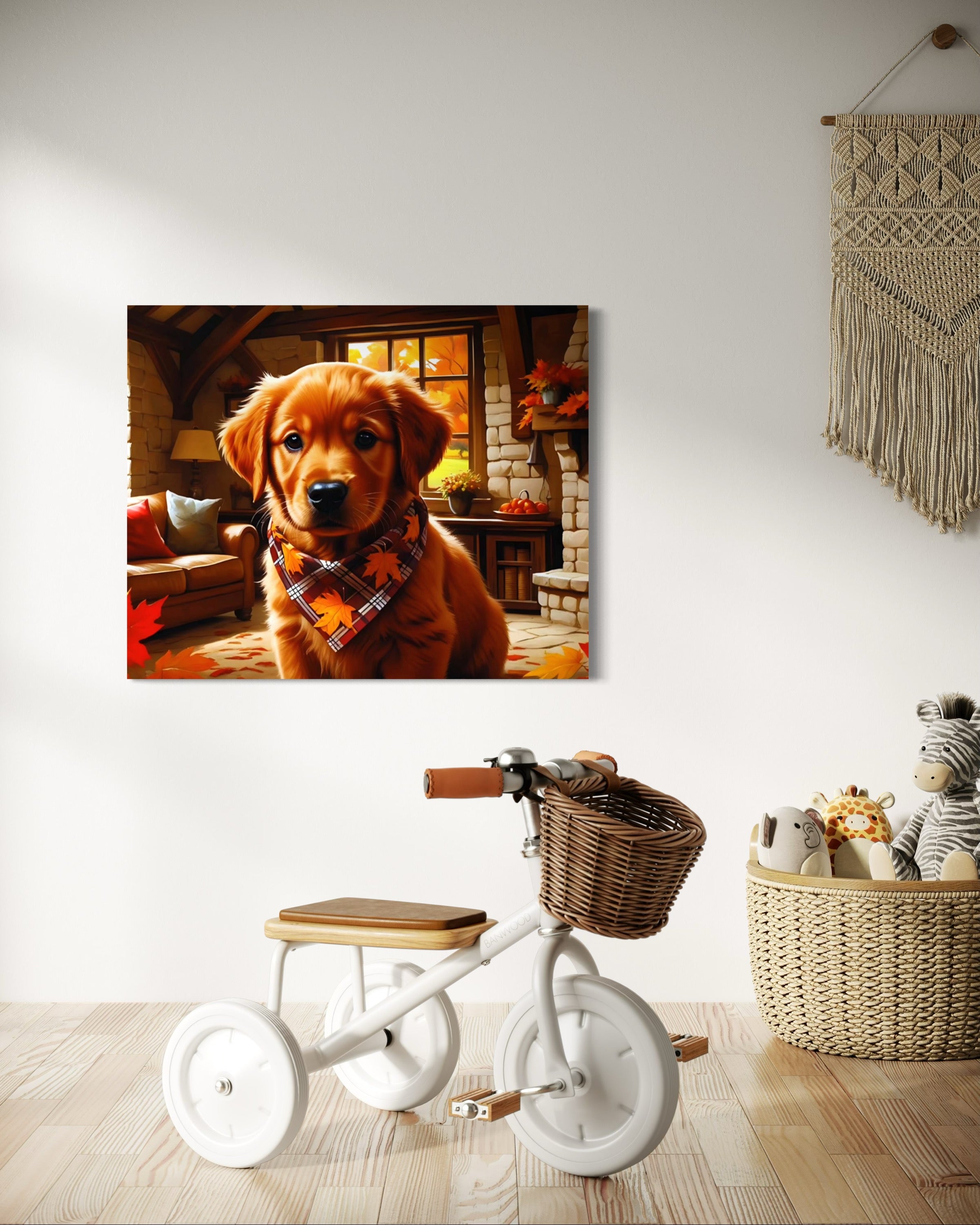 Autumn Red Golden Retriever Puppy