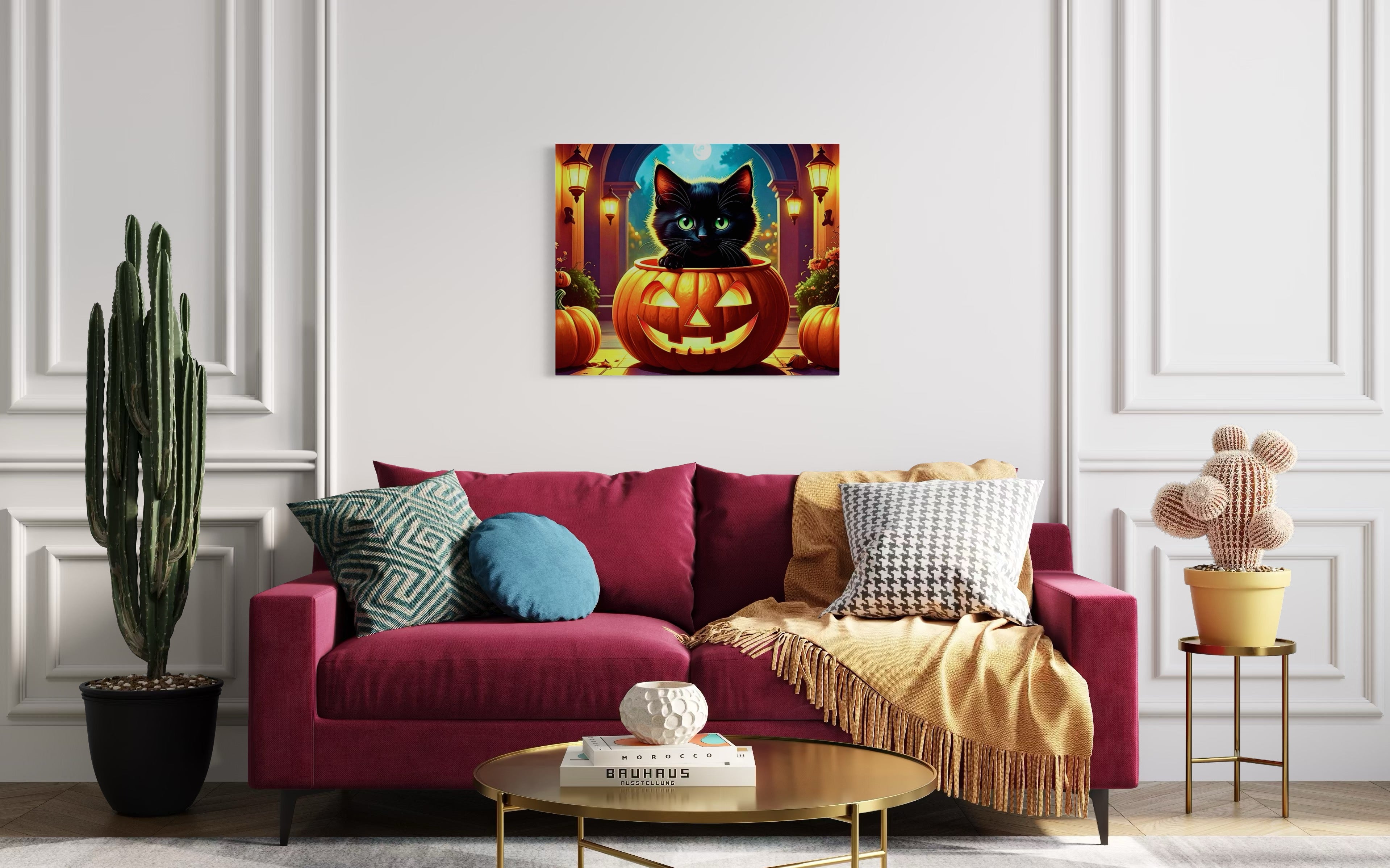 Kitten in Jack O Lantern