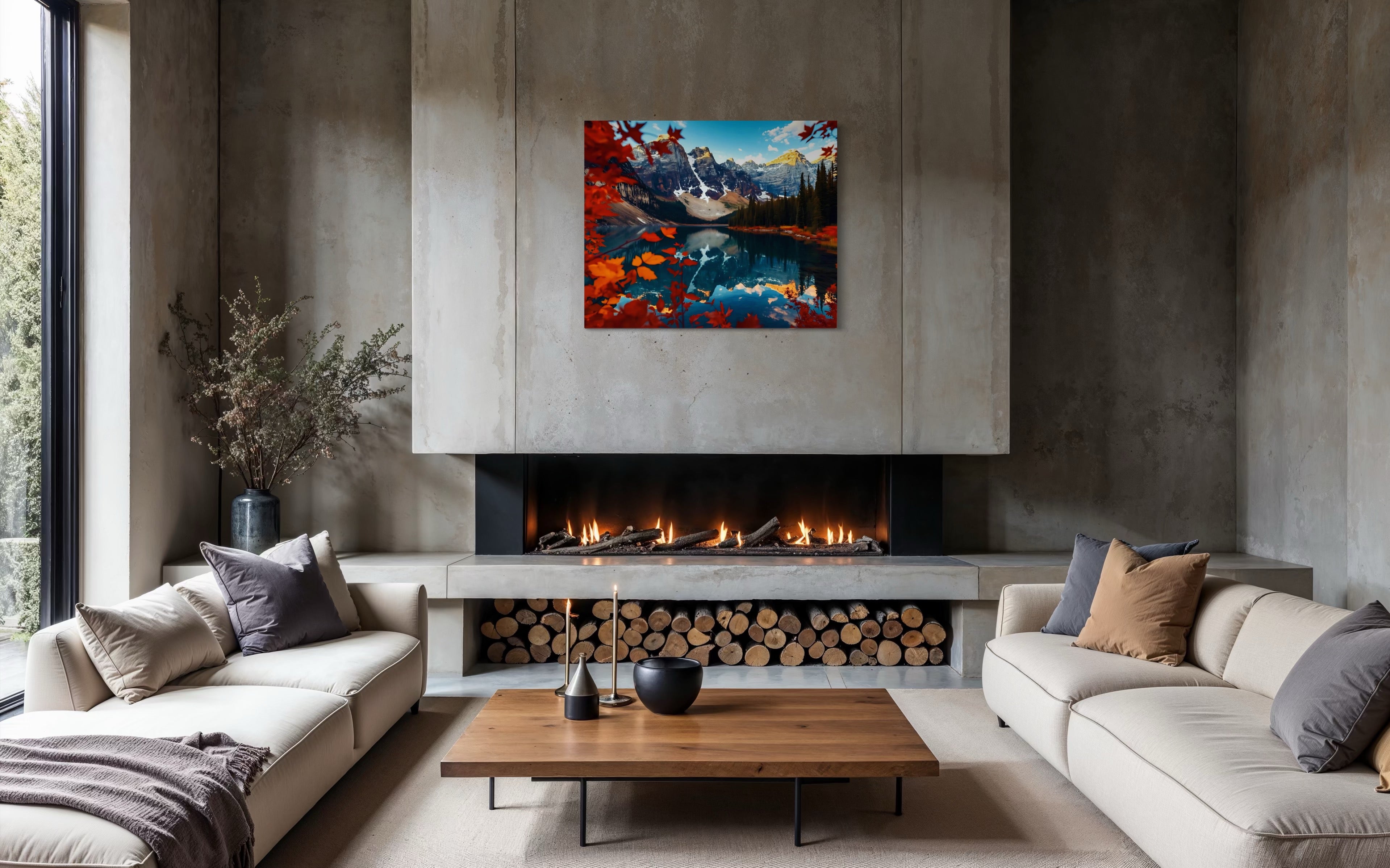 Fall Landscape of the Canadian Rockies Museum Print