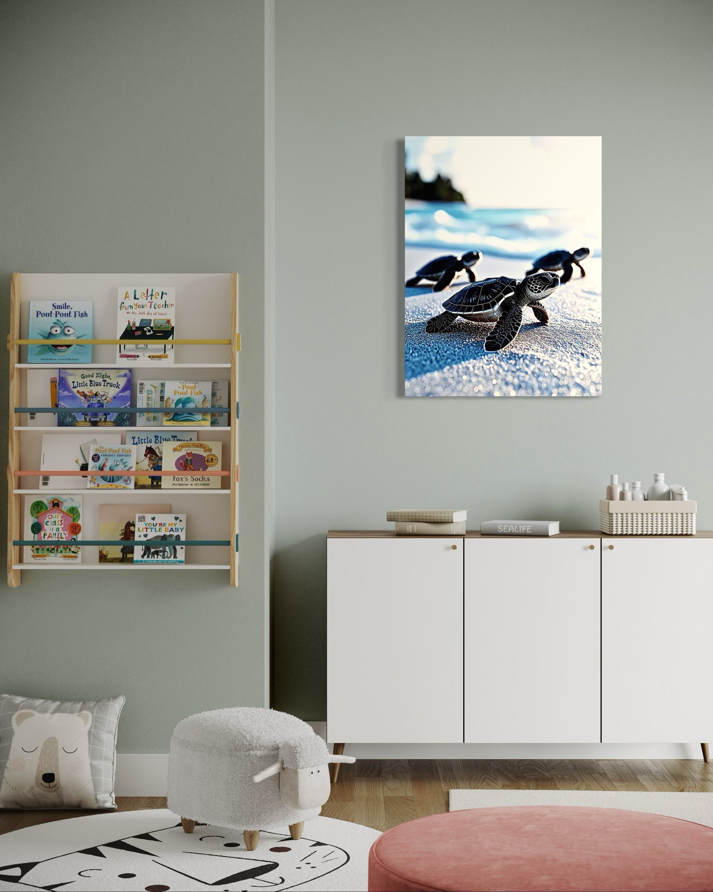 Baby Sea Turtles Museum Print