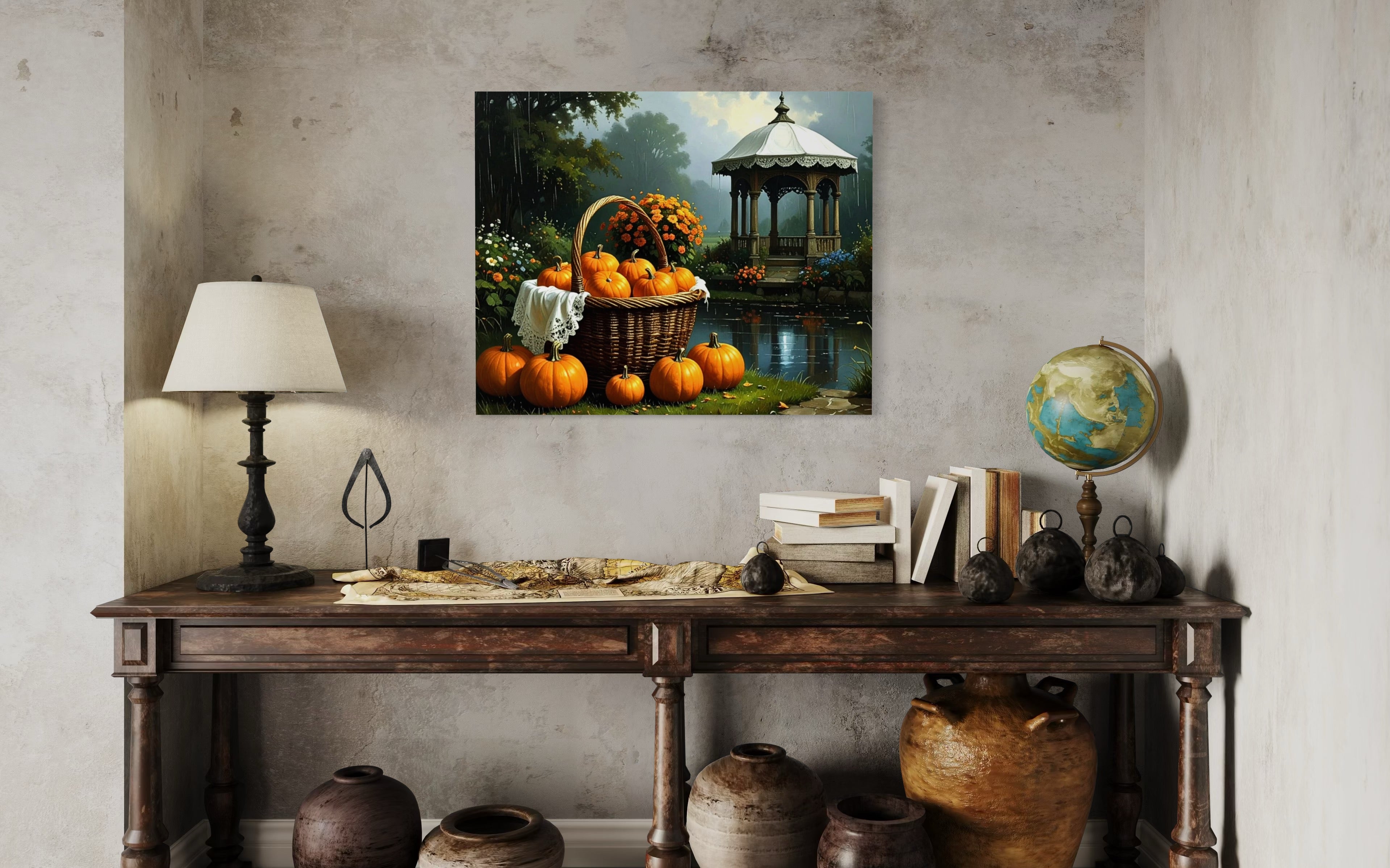 Pumpkin Basket and Gazebo