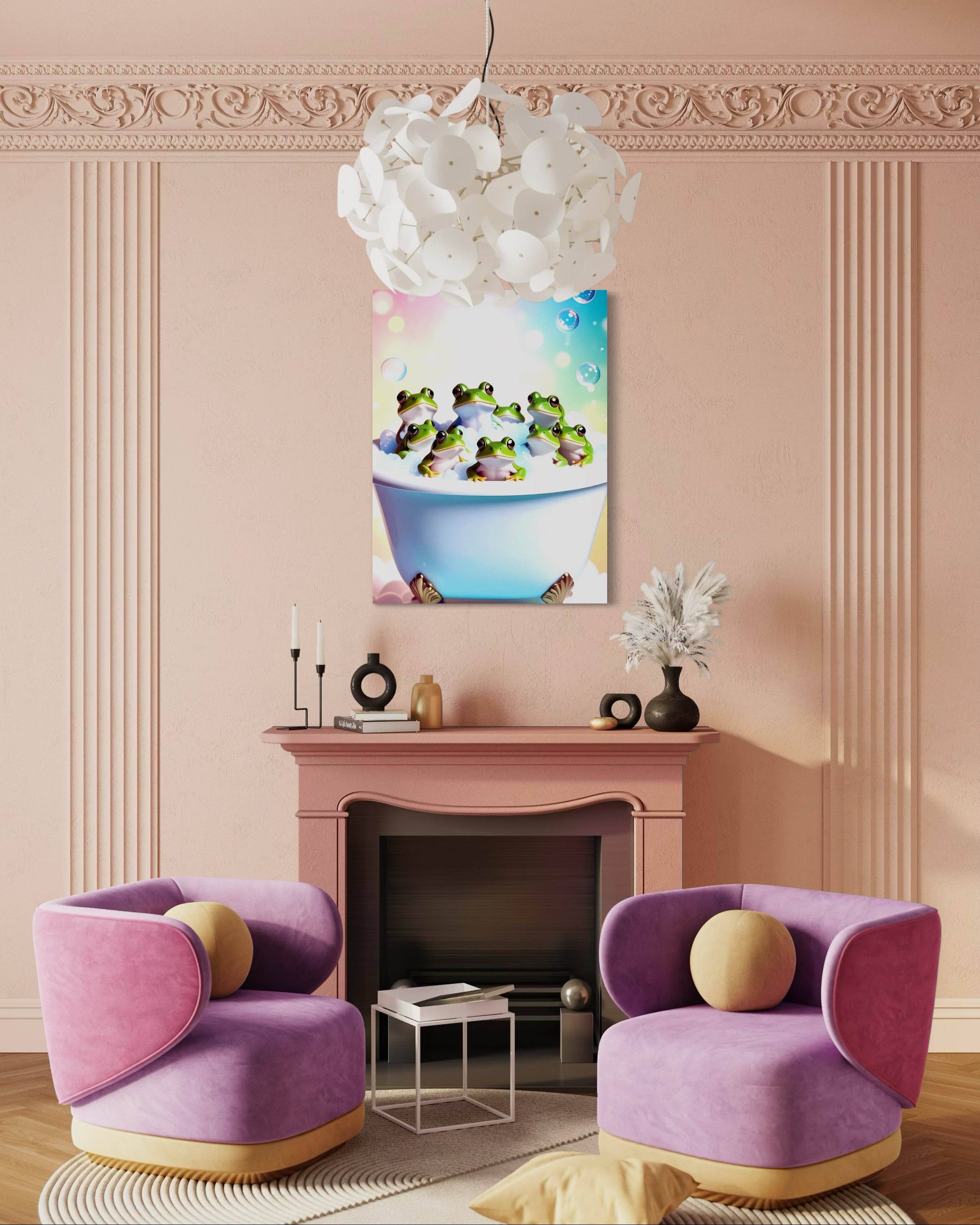 Froggy Bubble Bath Museum Print