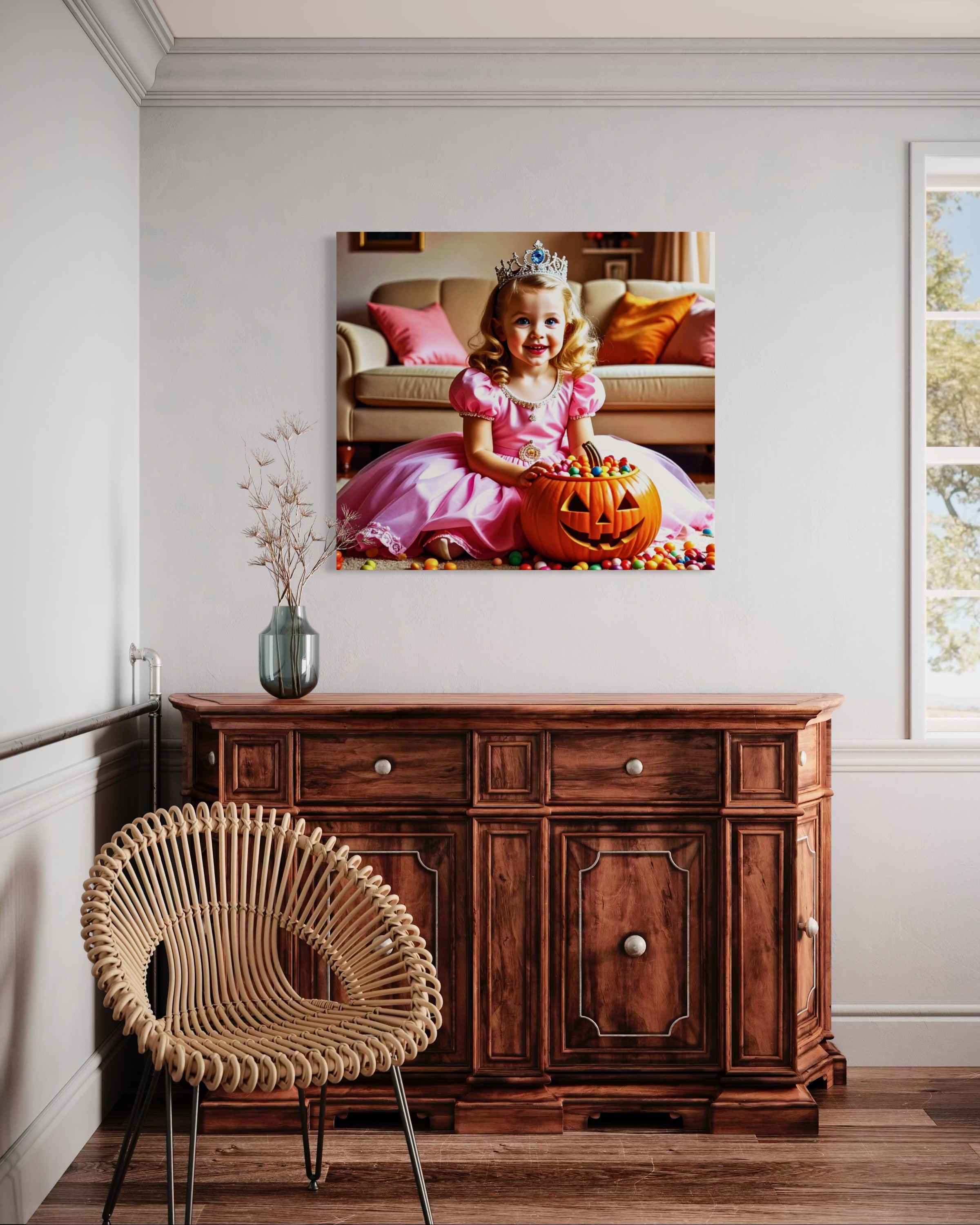 Halloween Princess Trick or Treater Museum Print