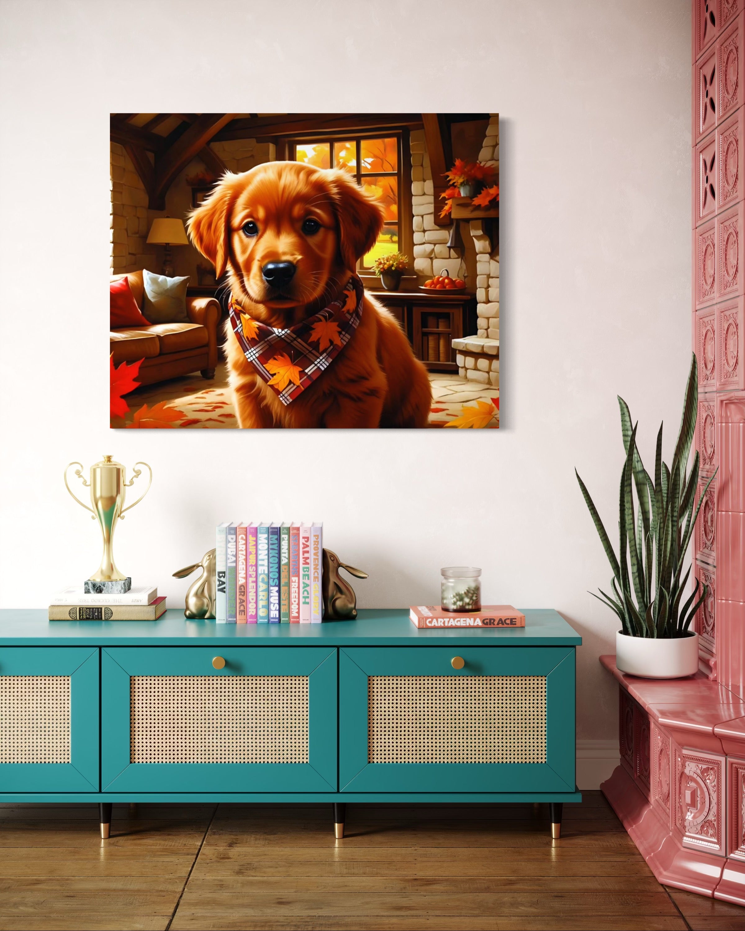 Autumn Red Golden Retriever Puppy
