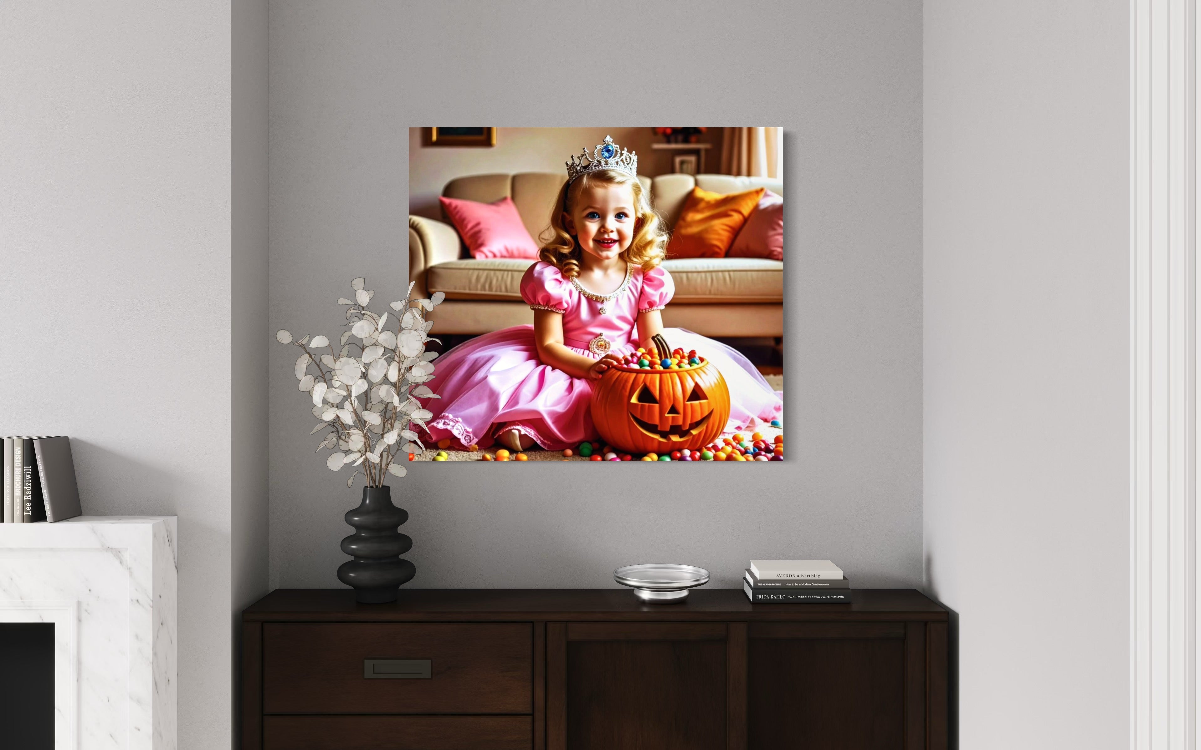 Halloween Princess Trick or Treater Museum Print