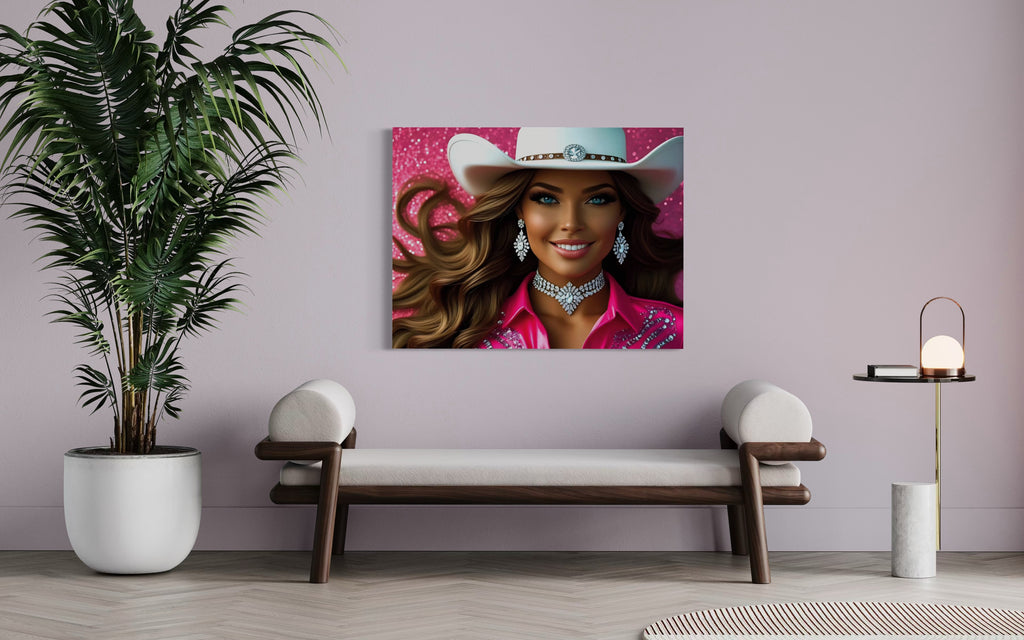 Cowgirl Princess - Brown Hair Museum Print
