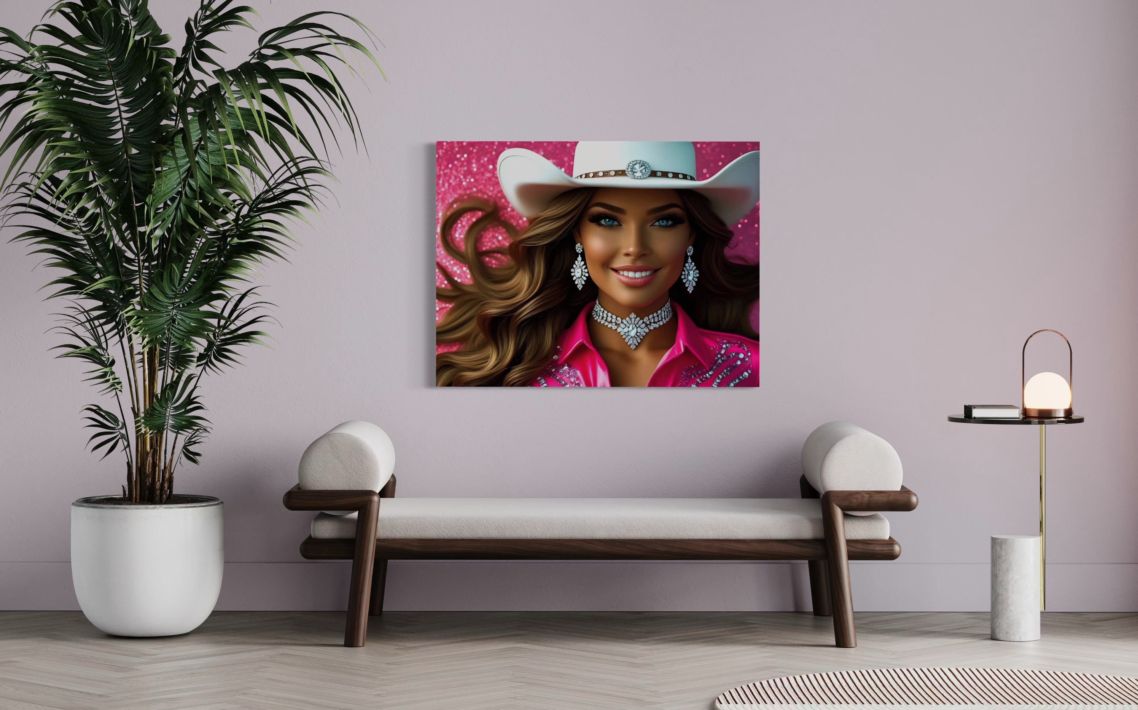 Cowgirl Princess - Brown Hair Museum Print