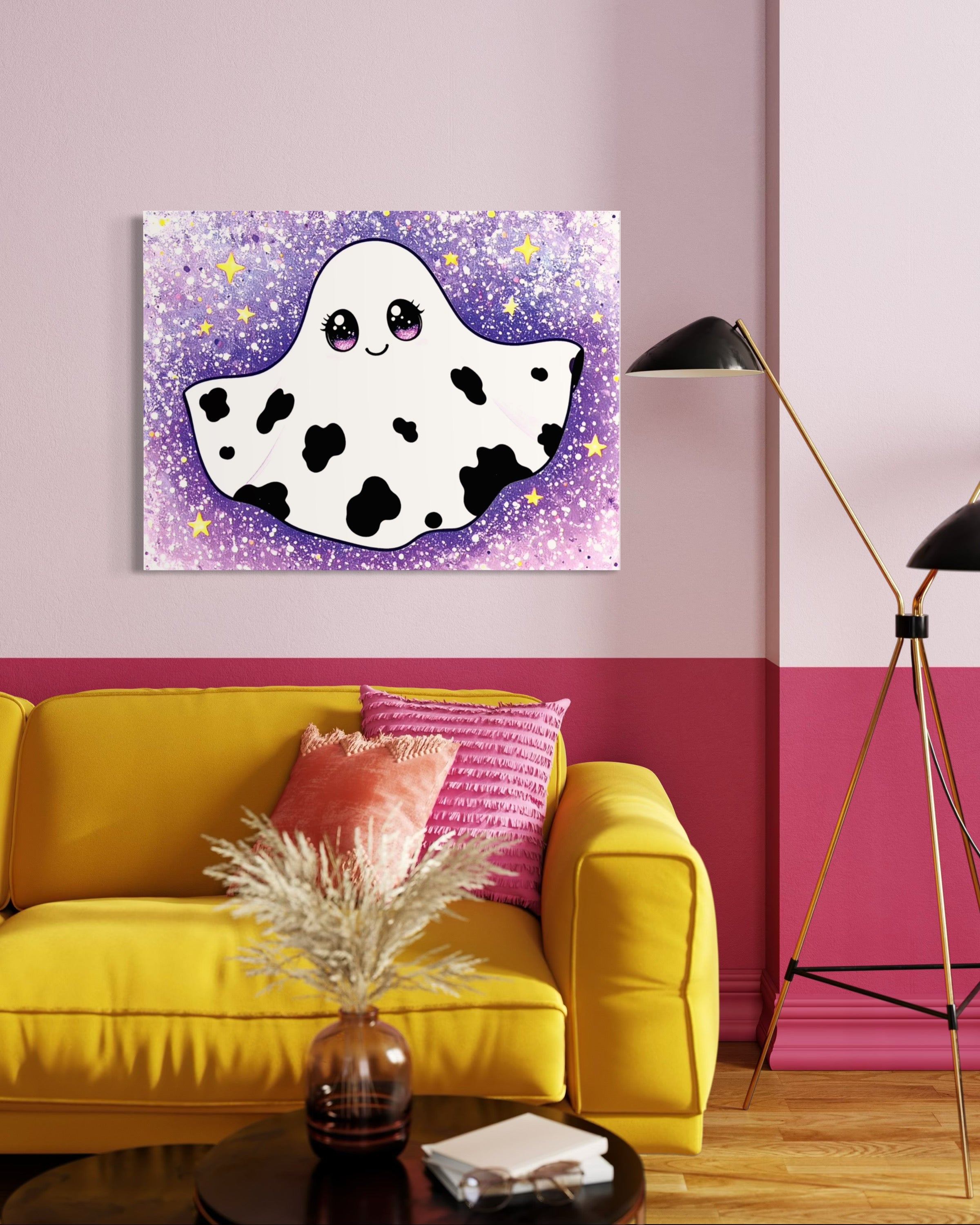 Cow Print Ghost Girl Cutie on Glitter